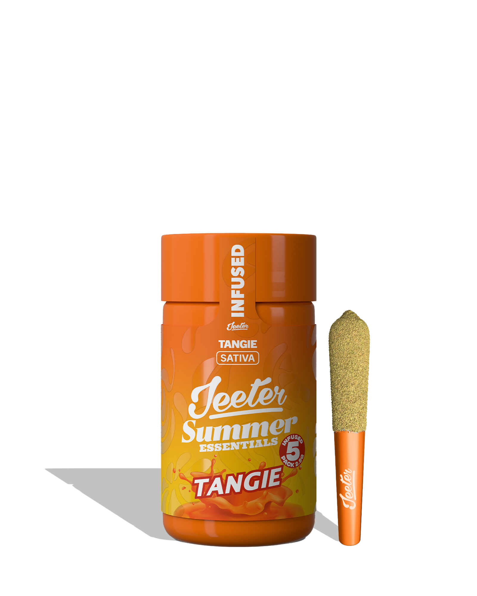Live Rosin Enhanced Baby Jeeter Tangie Infused Preroll 5-pack, 1 of 1