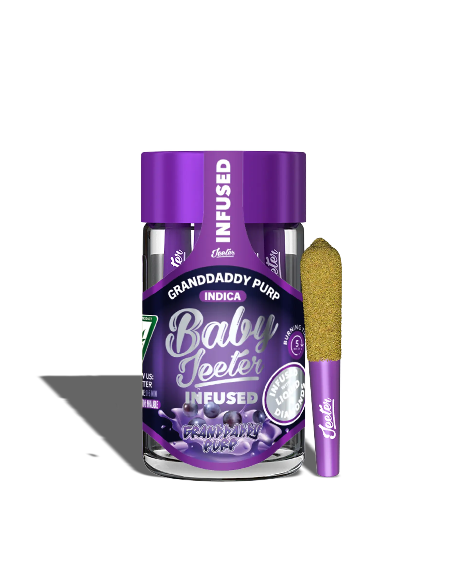 Baby Jeeter Granddaddy Purp Infused Preroll 5-pack