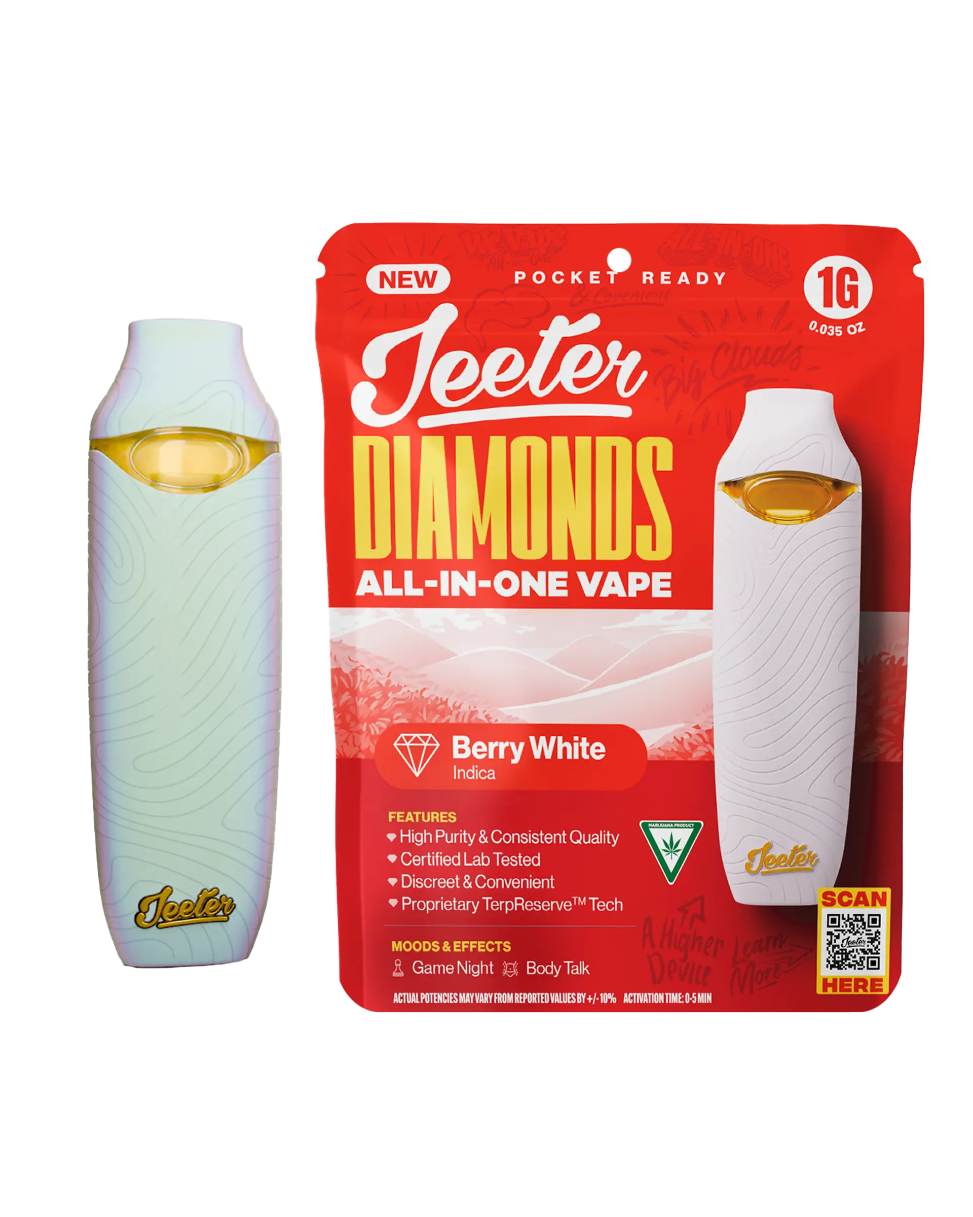 Berry White Disposable Cart 1g