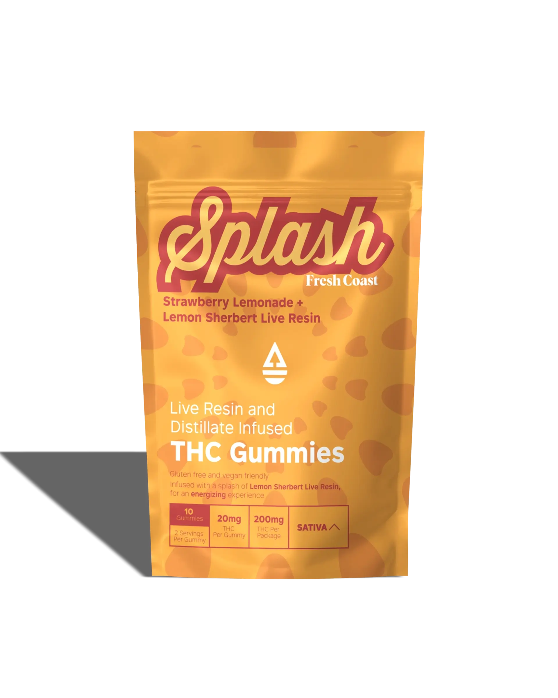 Strawberry Lemonade + Lemon Sherbert Live Resin Infused Gummies 10x20mg