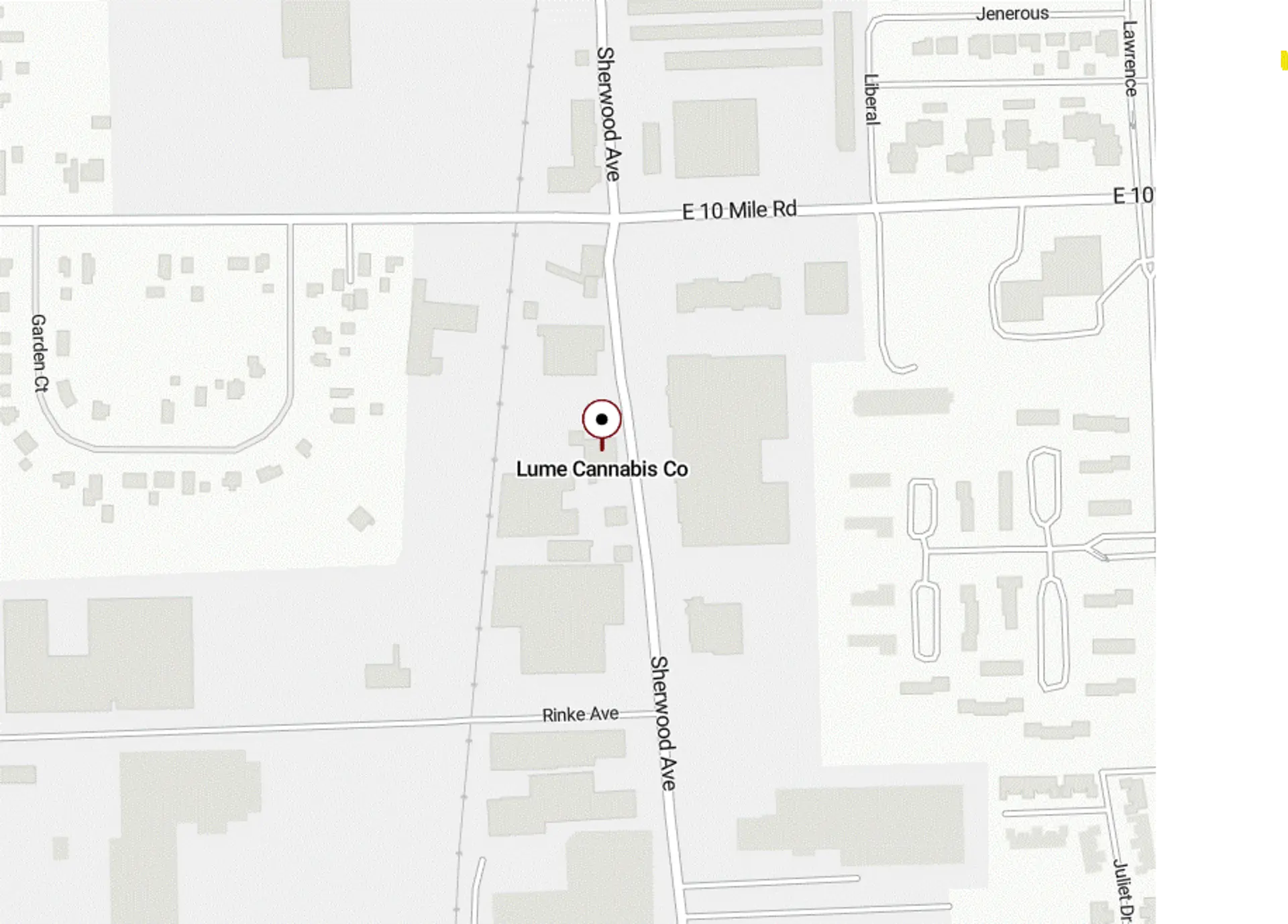 Location of Lume Cannabis dispensary in Center Line, MI