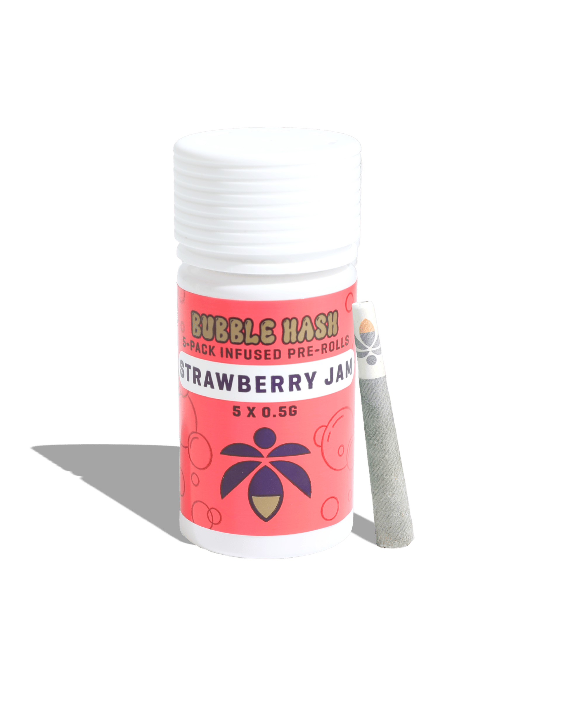 Strawberry Jam Bubble Hash Infused Preroll 5-pack