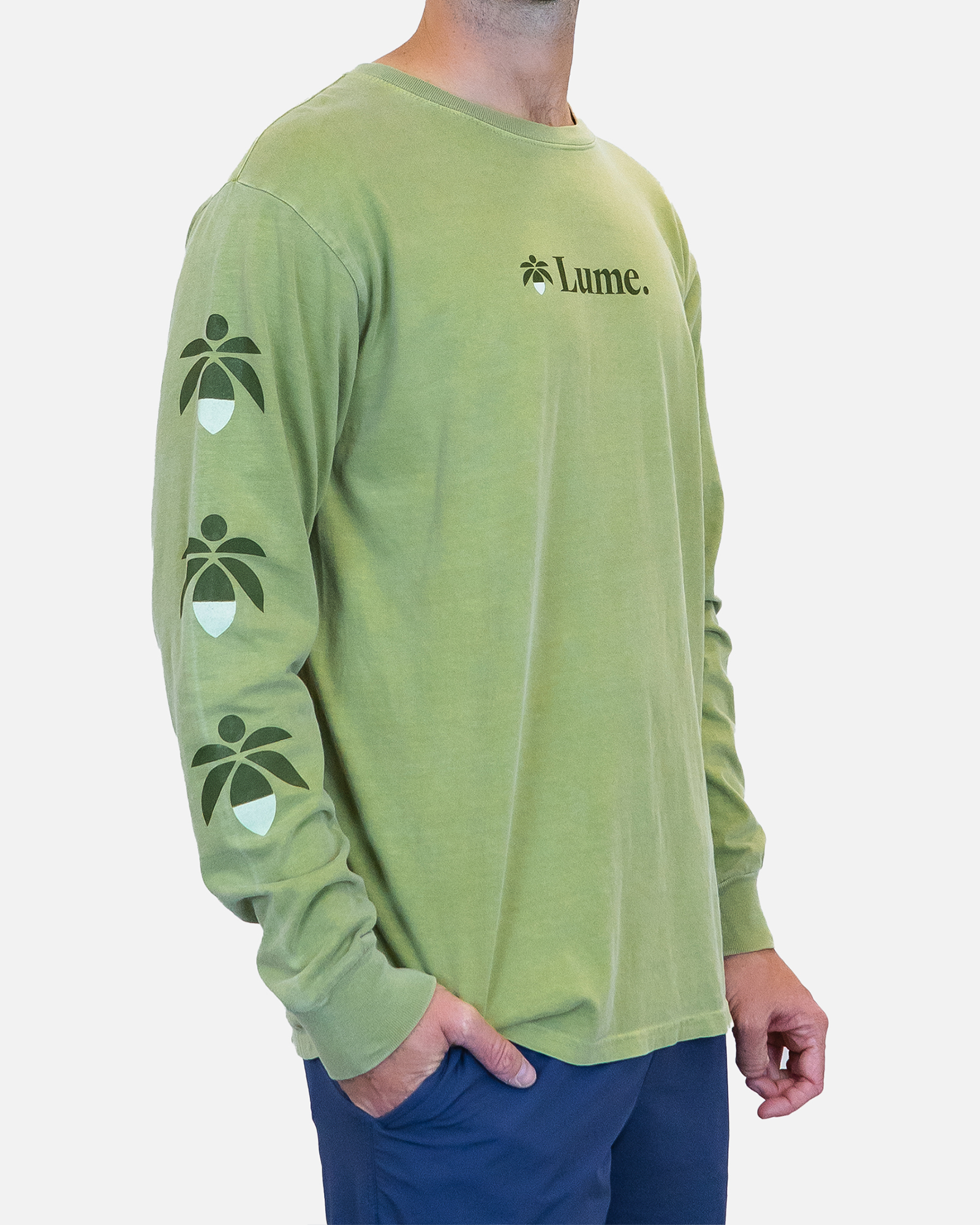 Lume Logo Long Sleeve T-shirt - Spinach (XL), 2 of 2