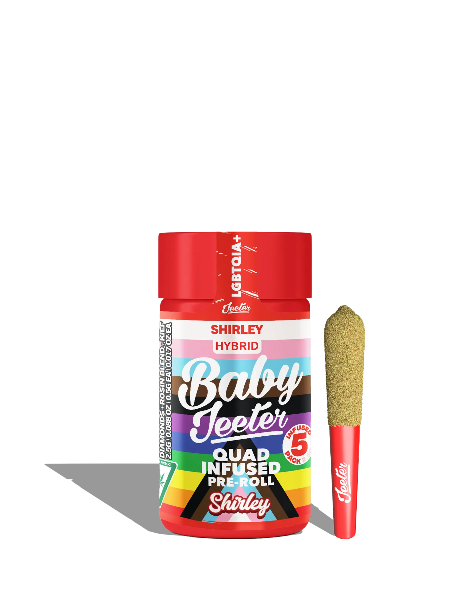 Live Rosin Enhanced Baby Jeeter Shirley Temple Infused Preroll 5-pack