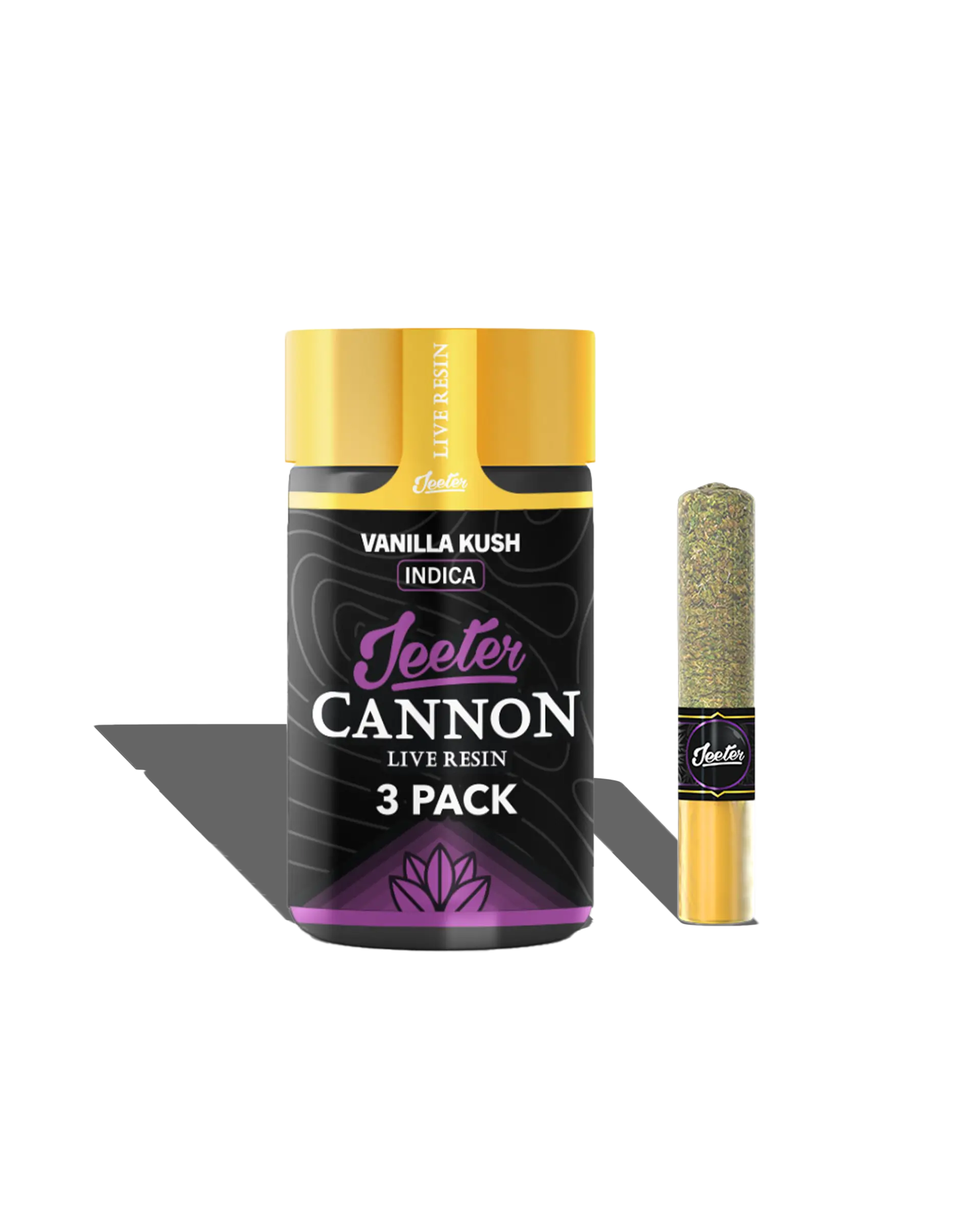 Vanilla Kush Cannon Live Resin Infused Preroll 3-pack