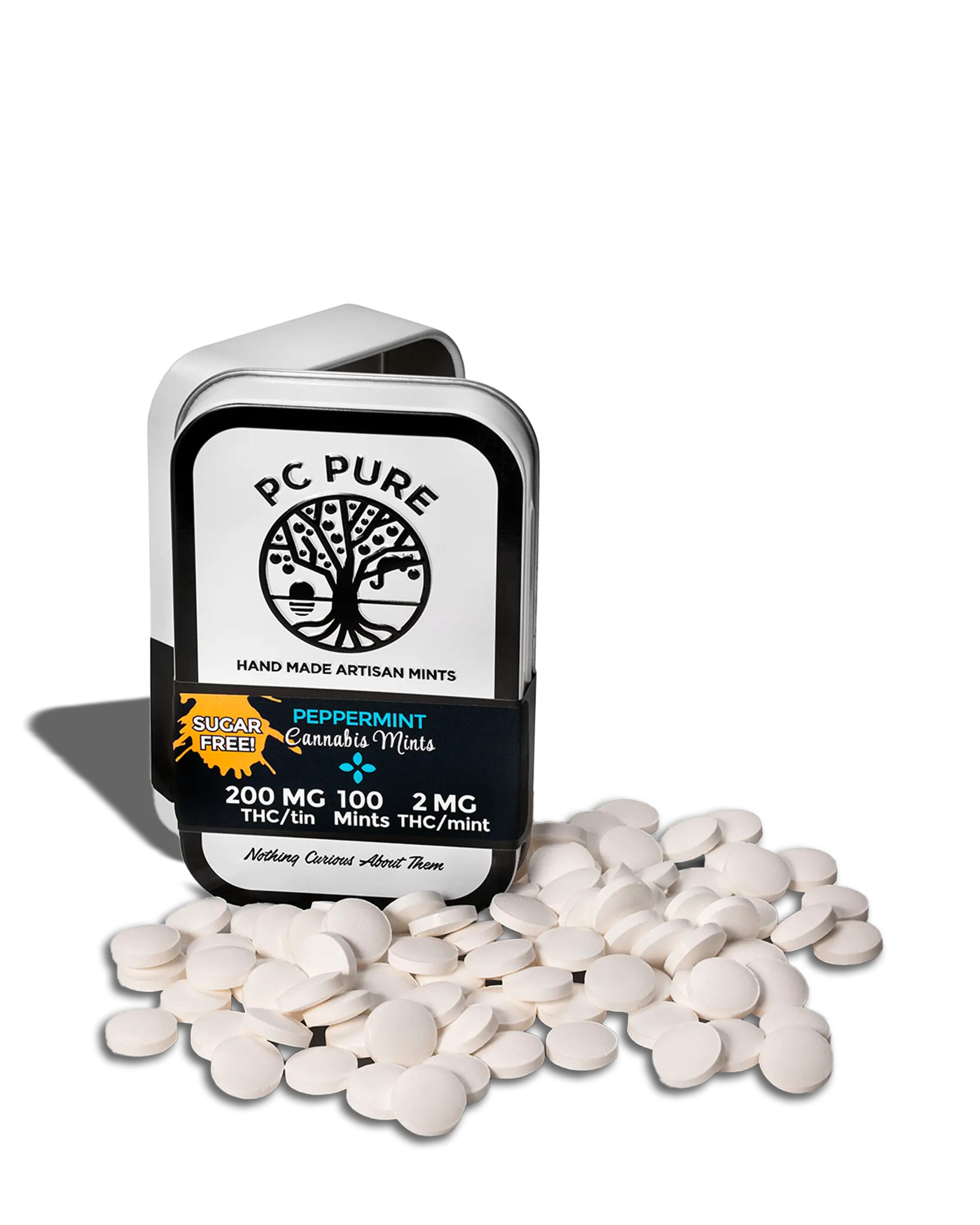 Peppermint Cannabis Mints 100x2mg, 1 of 1