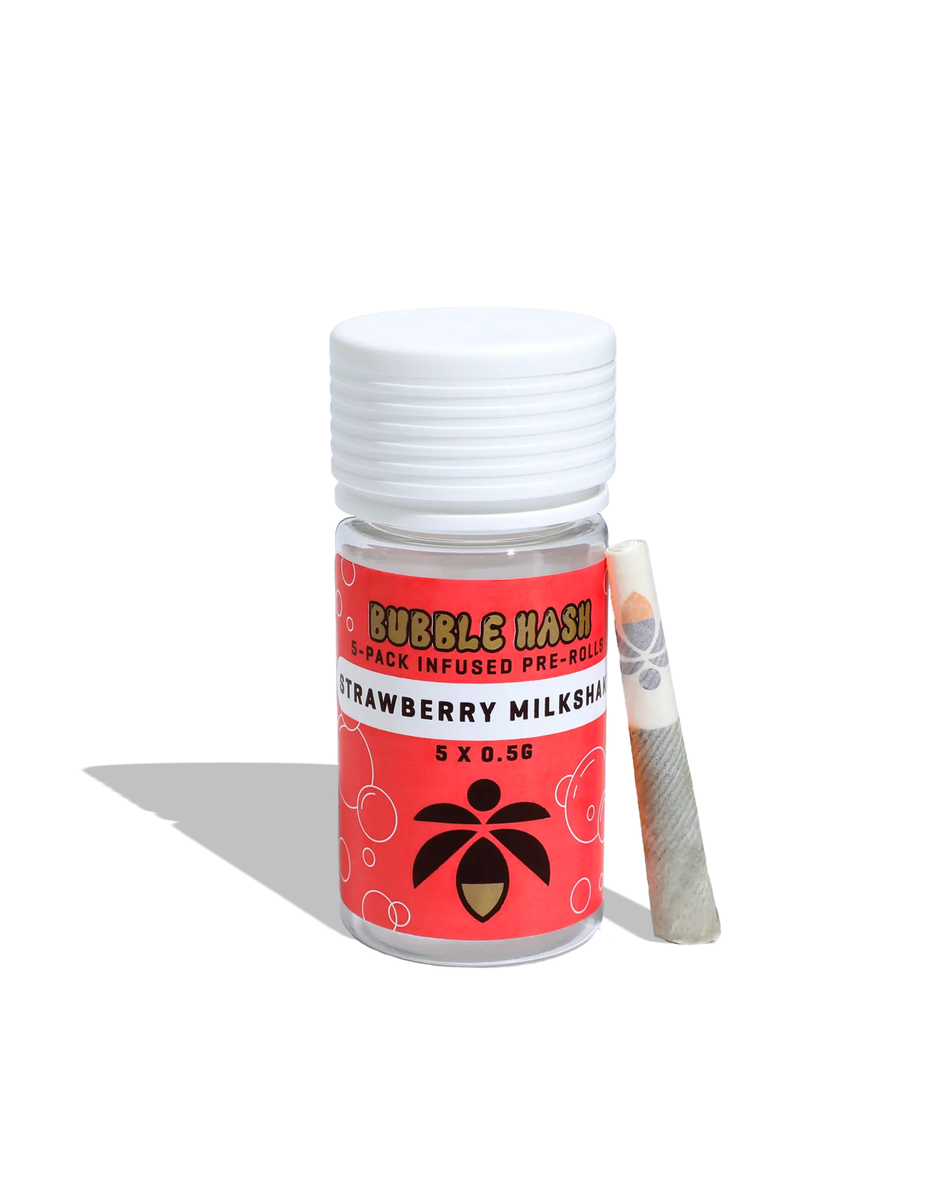 Strawberry Milkshake Bubble Hash Infused Preroll 5-pack