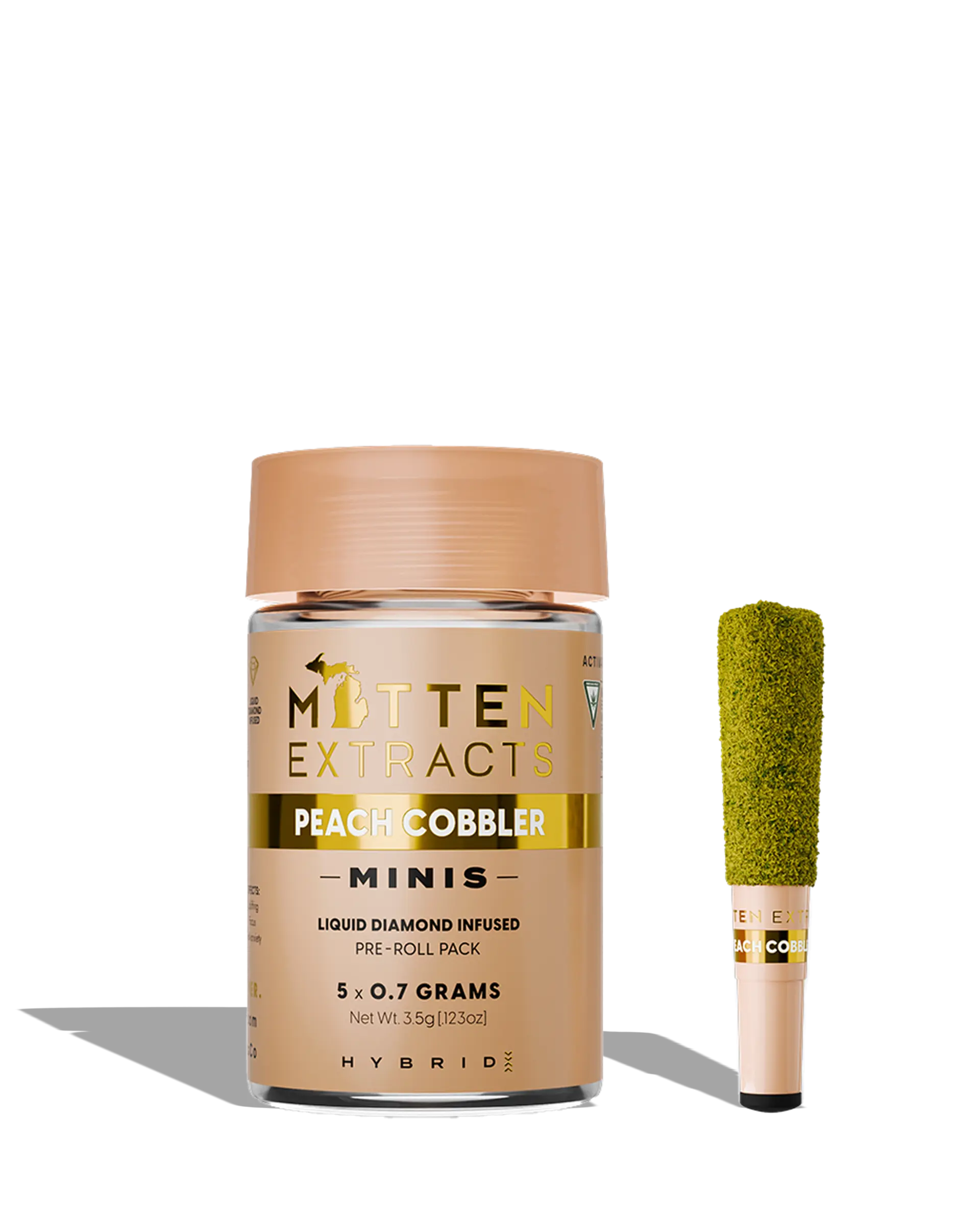 Peach Cobbler Infused Preroll 5-pack