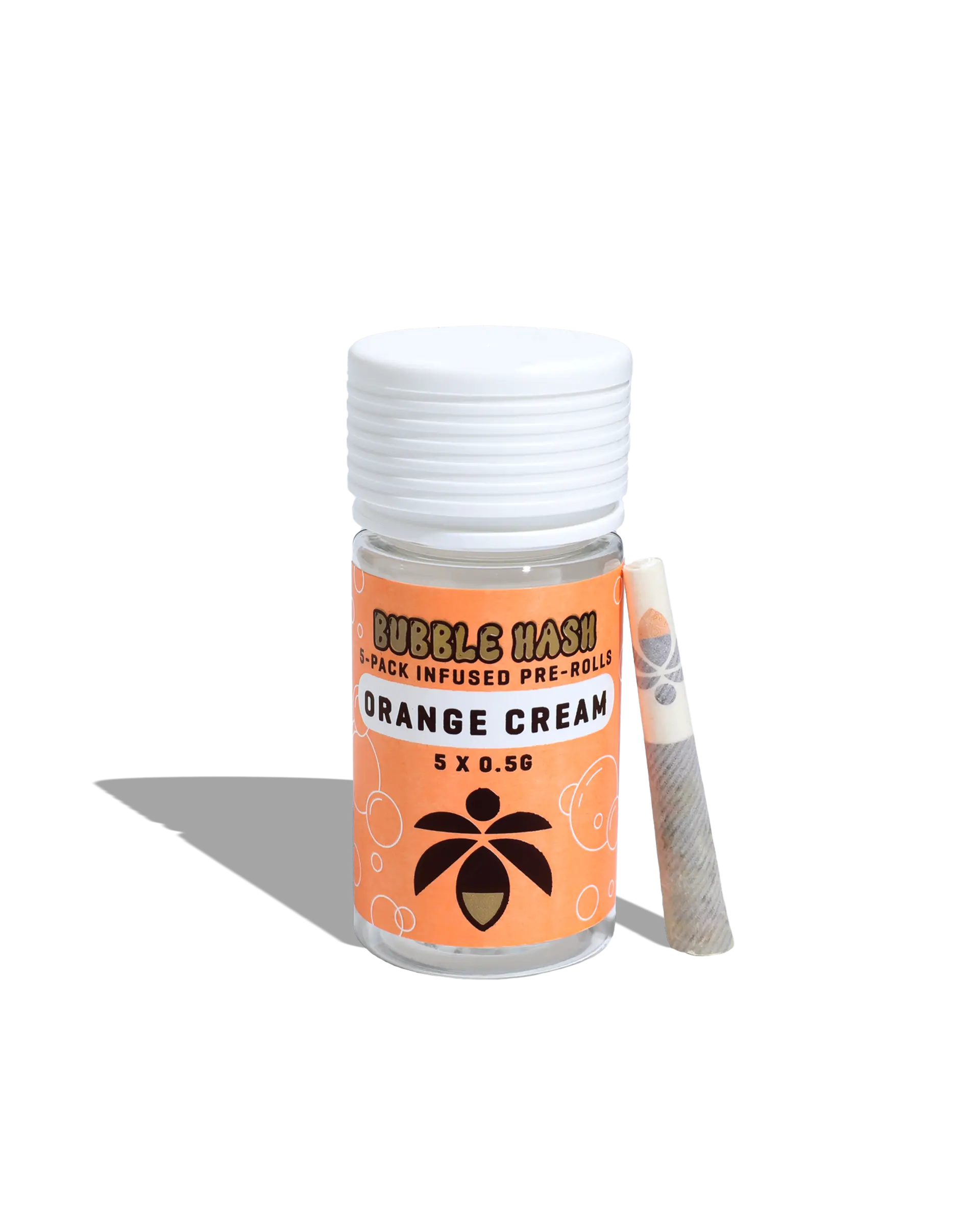 Orange Cream Bubble Hash Infused Preroll 5-pack