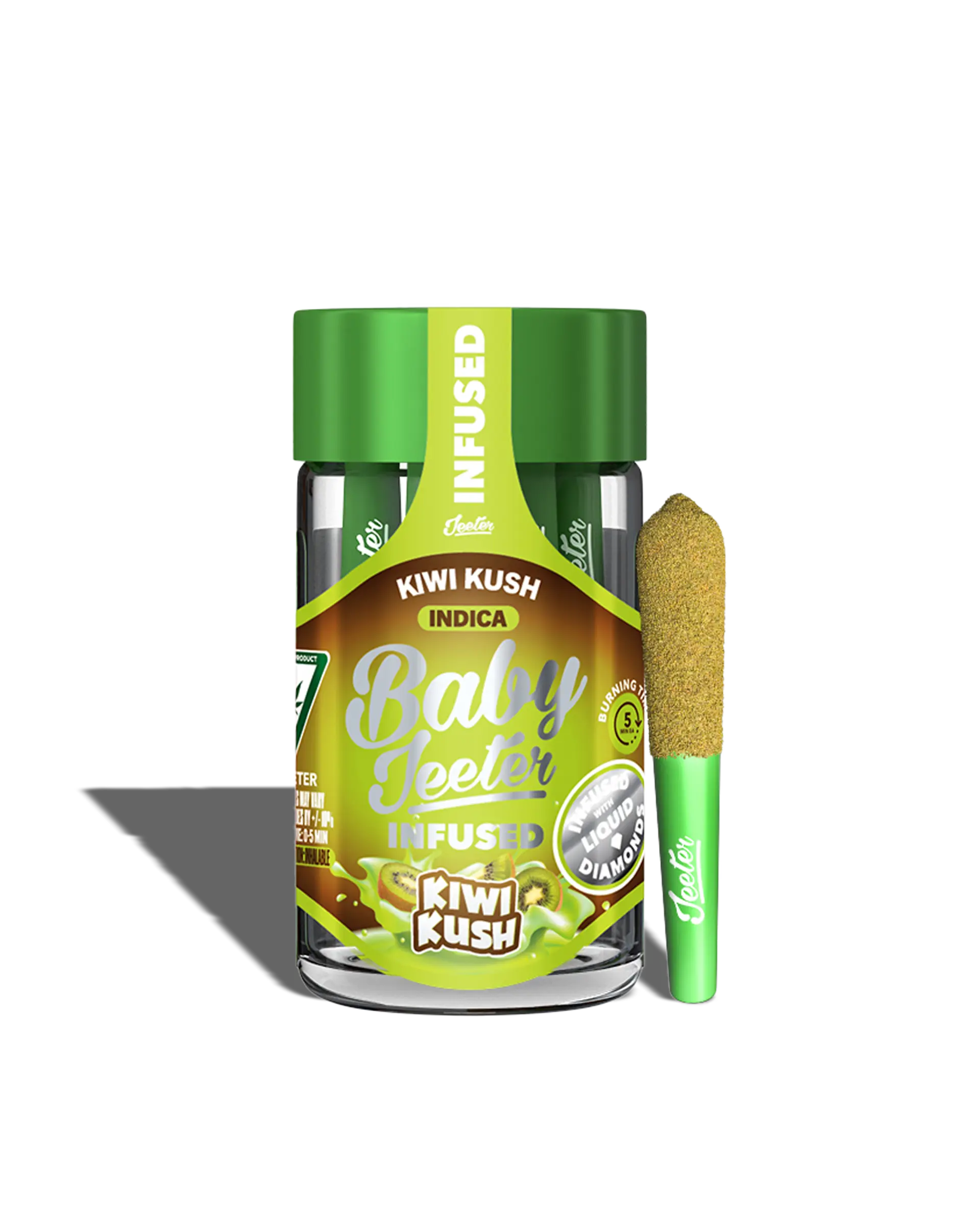 Baby Jeeter Kiwi Kush Infused Preroll 5-pack