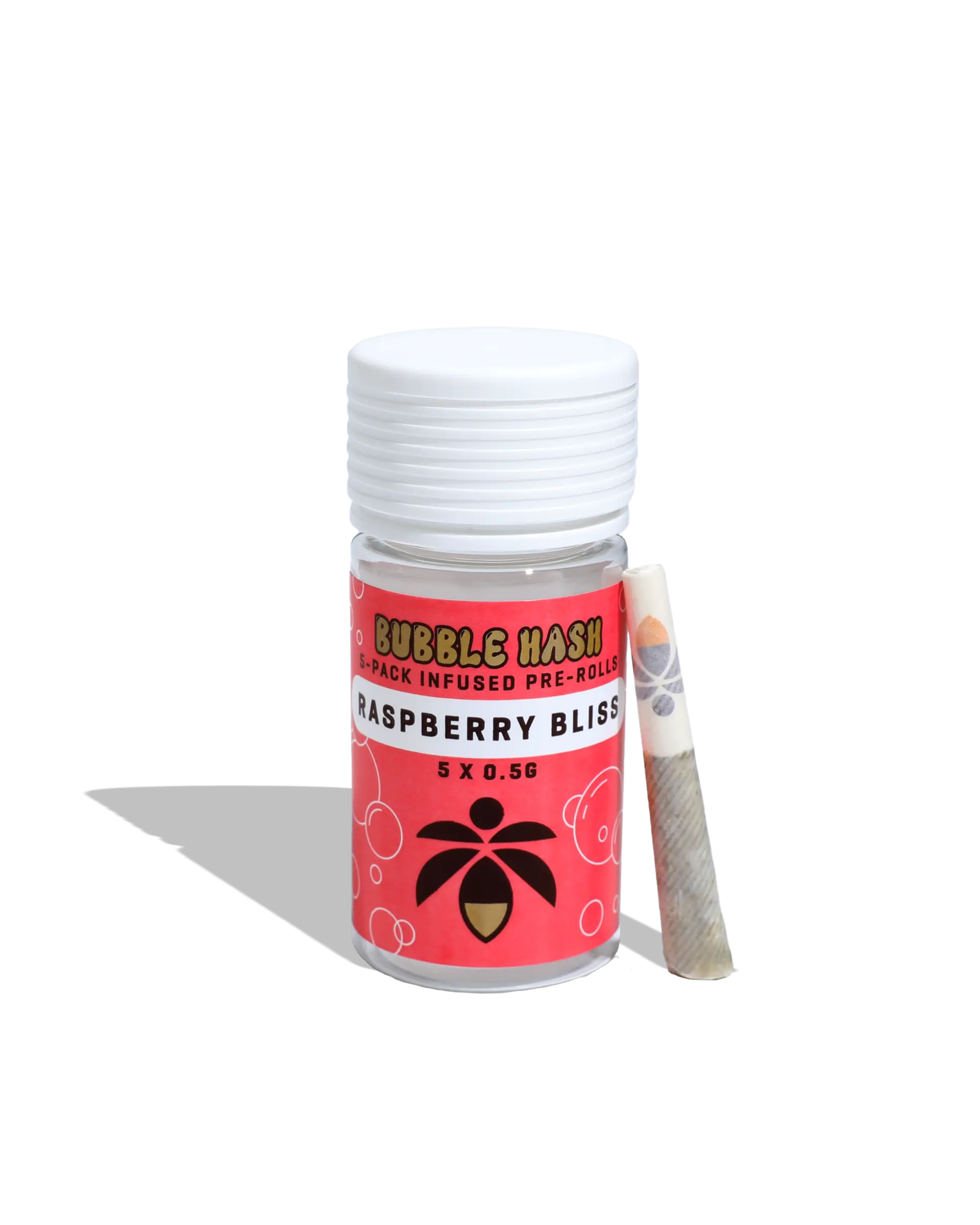 Raspberry Bliss Bubble Hash Infused Preroll 5-pack