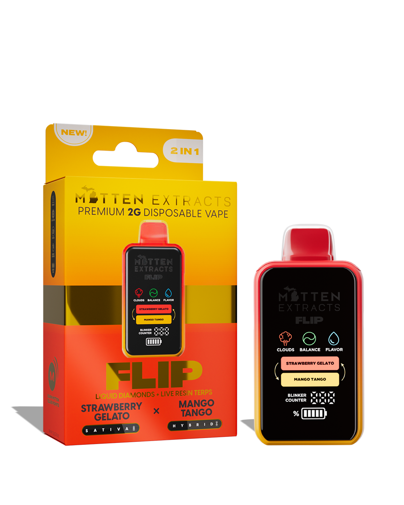 Strawberry Gelato X Mango Tango Flip Disposable Cart 2g, 1 of 1