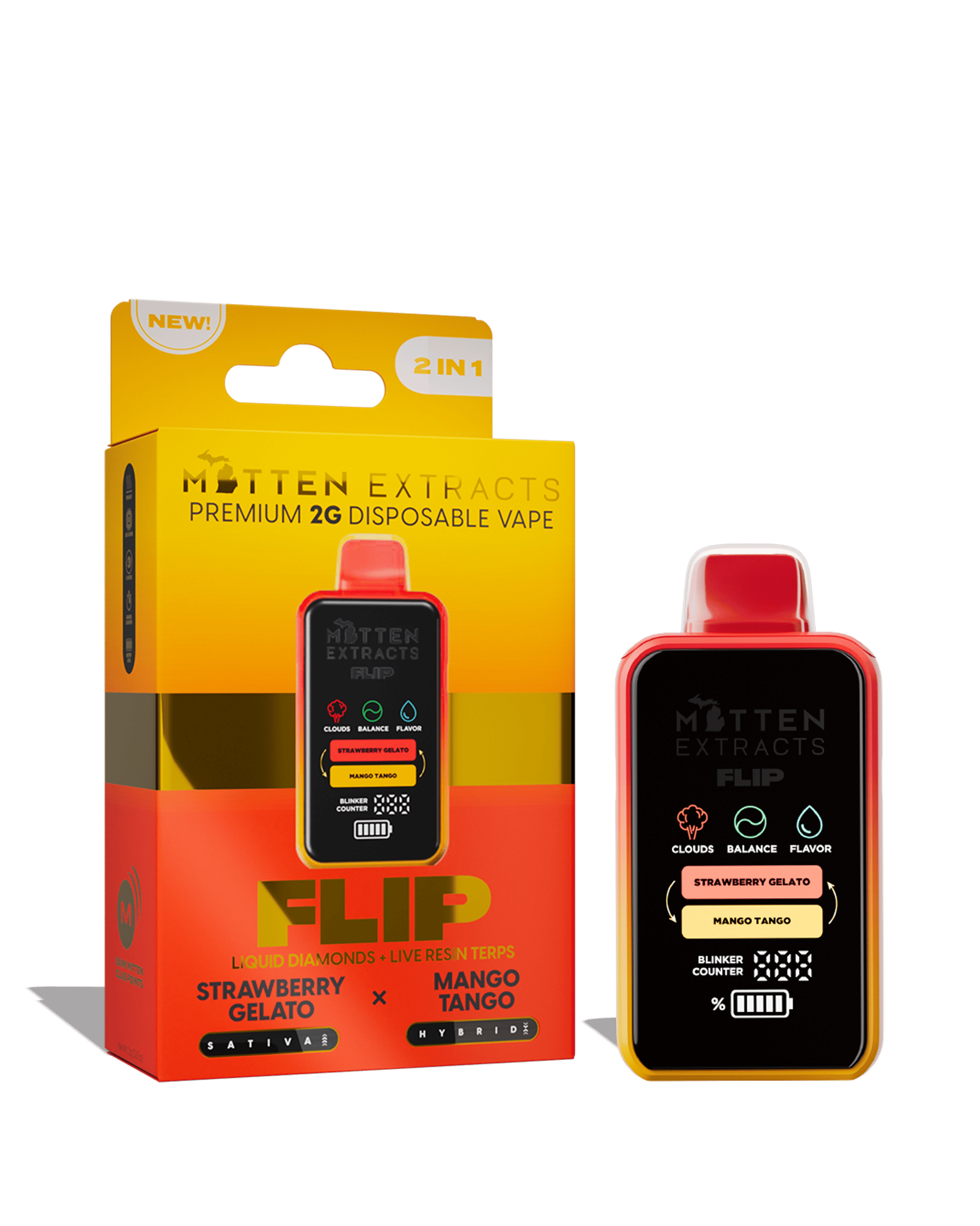 Strawberry Gelato X Mango Tango Flip Disposable Cart 2g