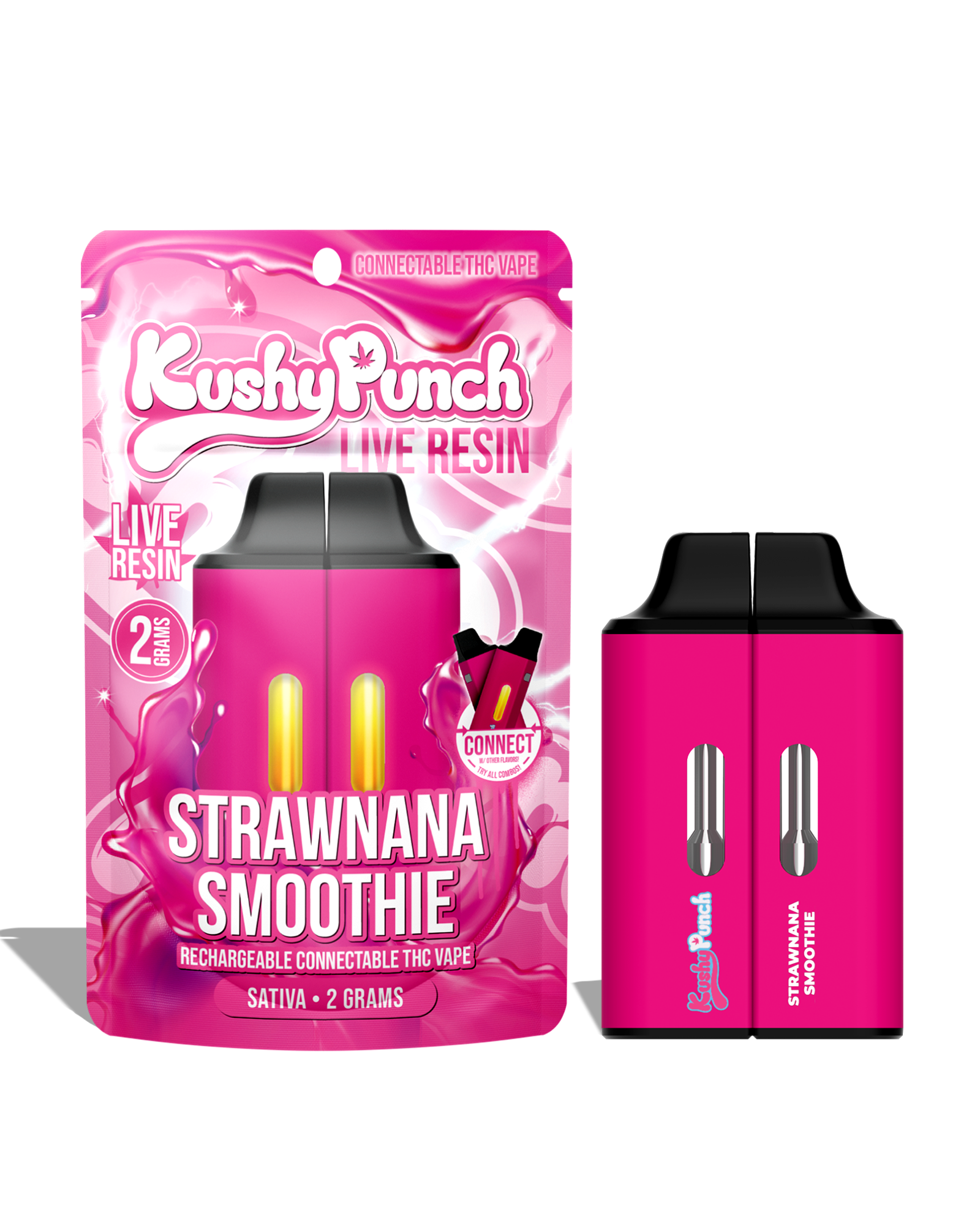 Strawnana Smoothie Click Live Resin Disposable Cart 2g, 1 of 1
