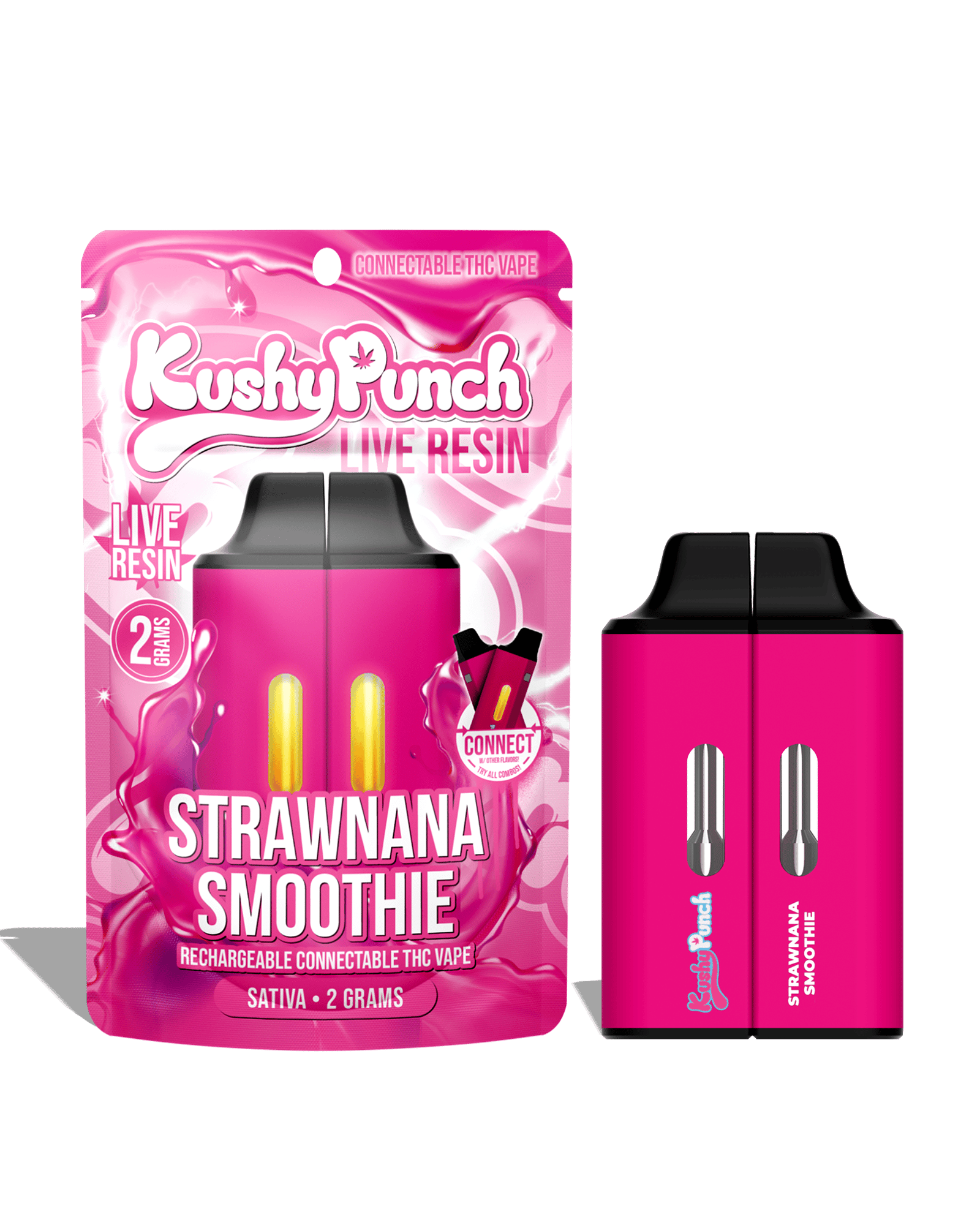 Strawnana Smoothie Click Live Resin Disposable Cart 2g