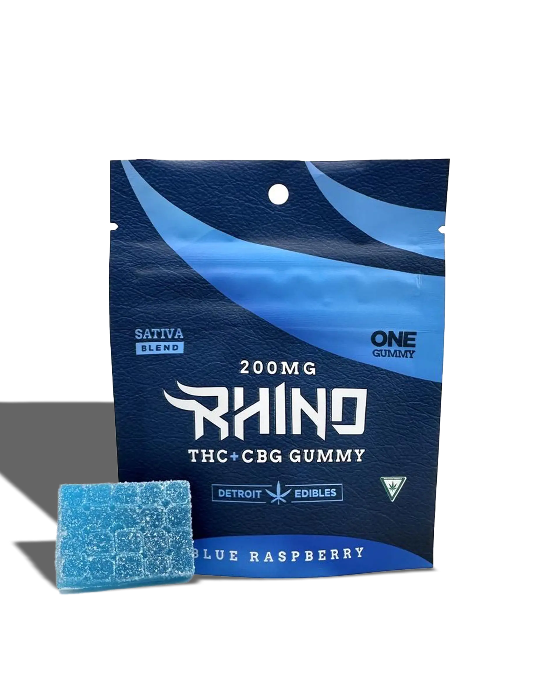 Rhino Blue Raspberry 4:1 THC:CBG Gummy 200mg, 1 of 1