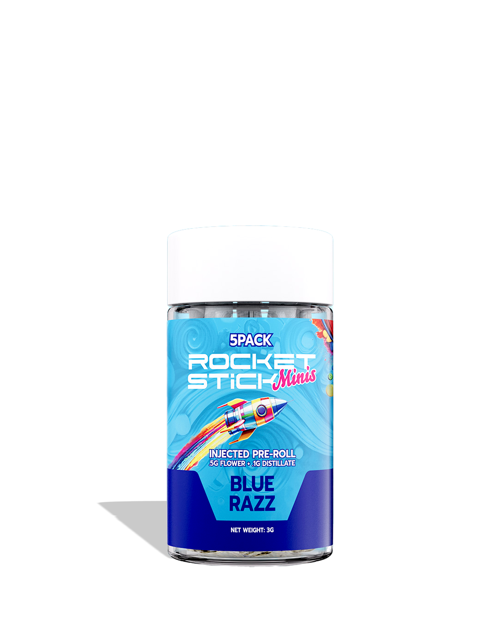 Blue Razz Injected Infused Preroll 5-pack, 1 of 1