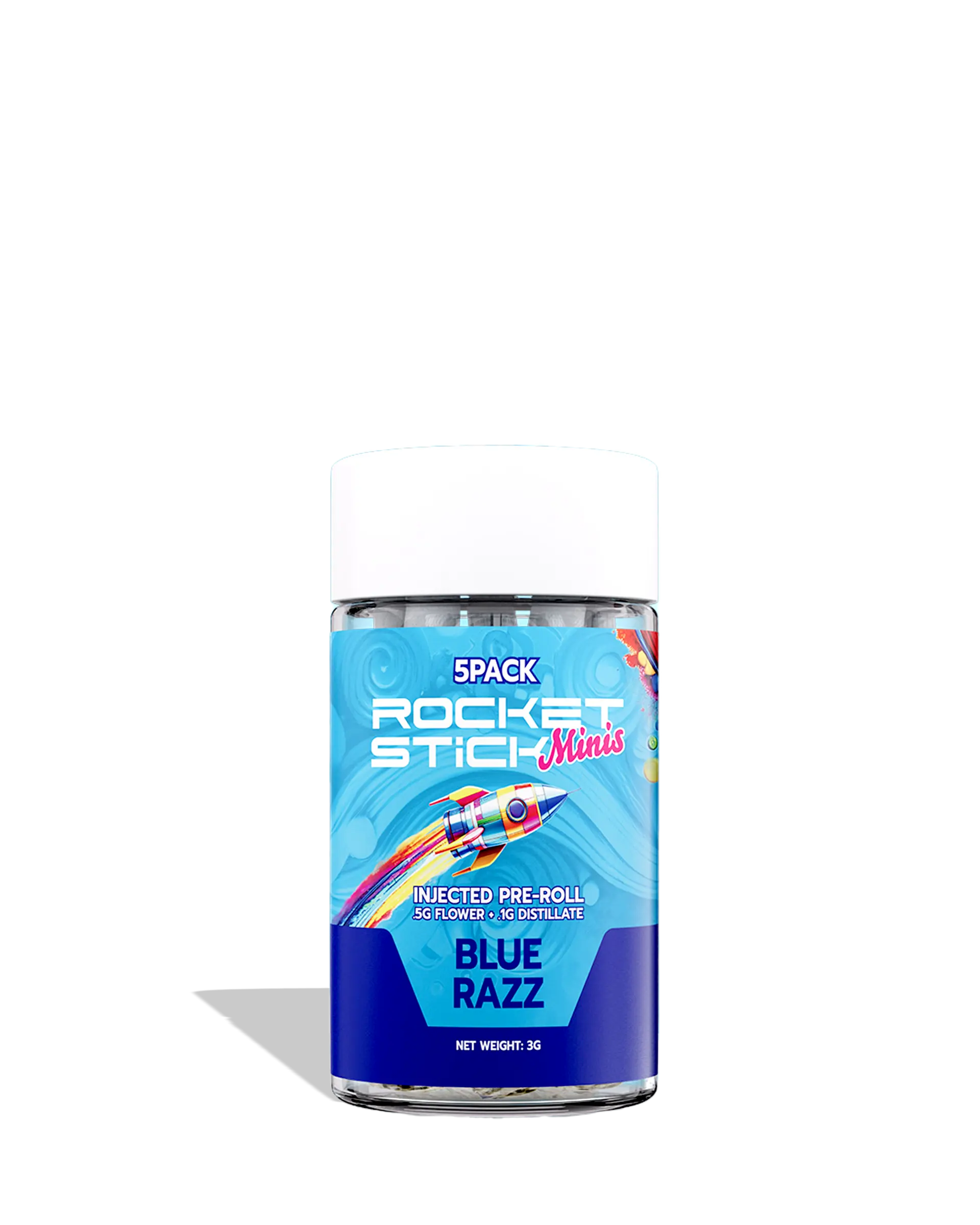 Blue Razz Injected Infused Preroll 5-pack