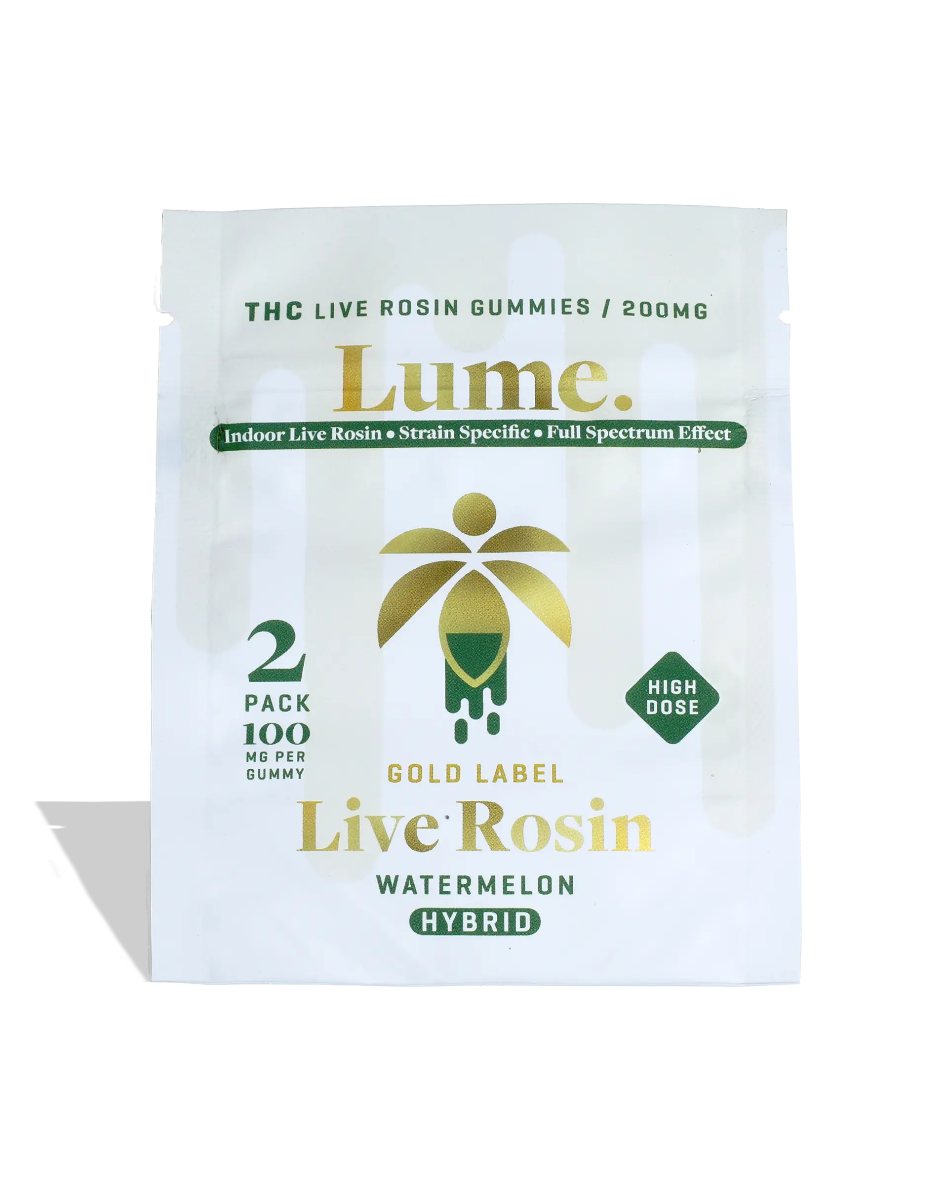 Watermelon High Dose Live Rosin Gummies 2x100mg