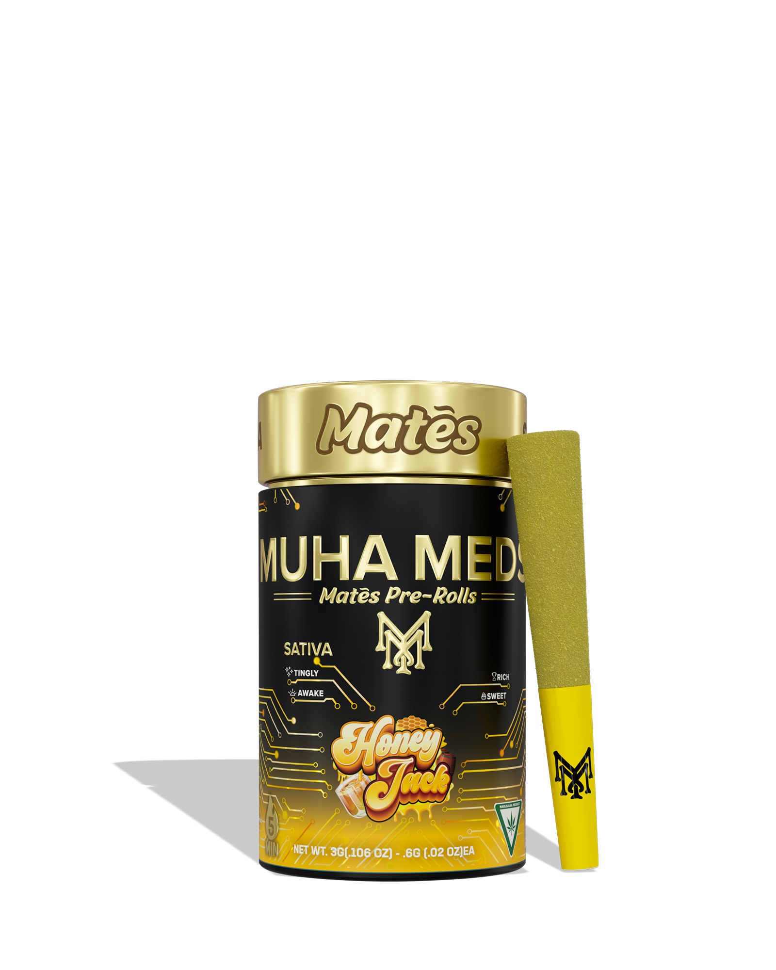 Honey Jack Mates Infused Preroll 5-pack, 1 of 1