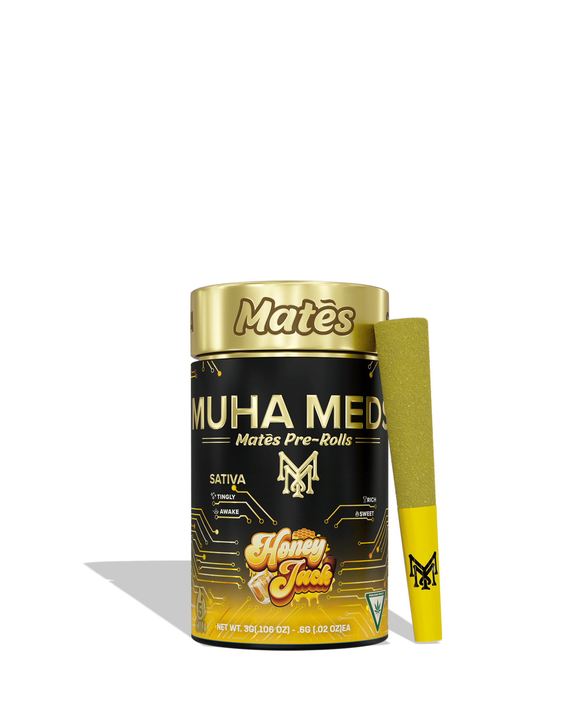 Honey Jack Mates Infused Preroll 5-pack