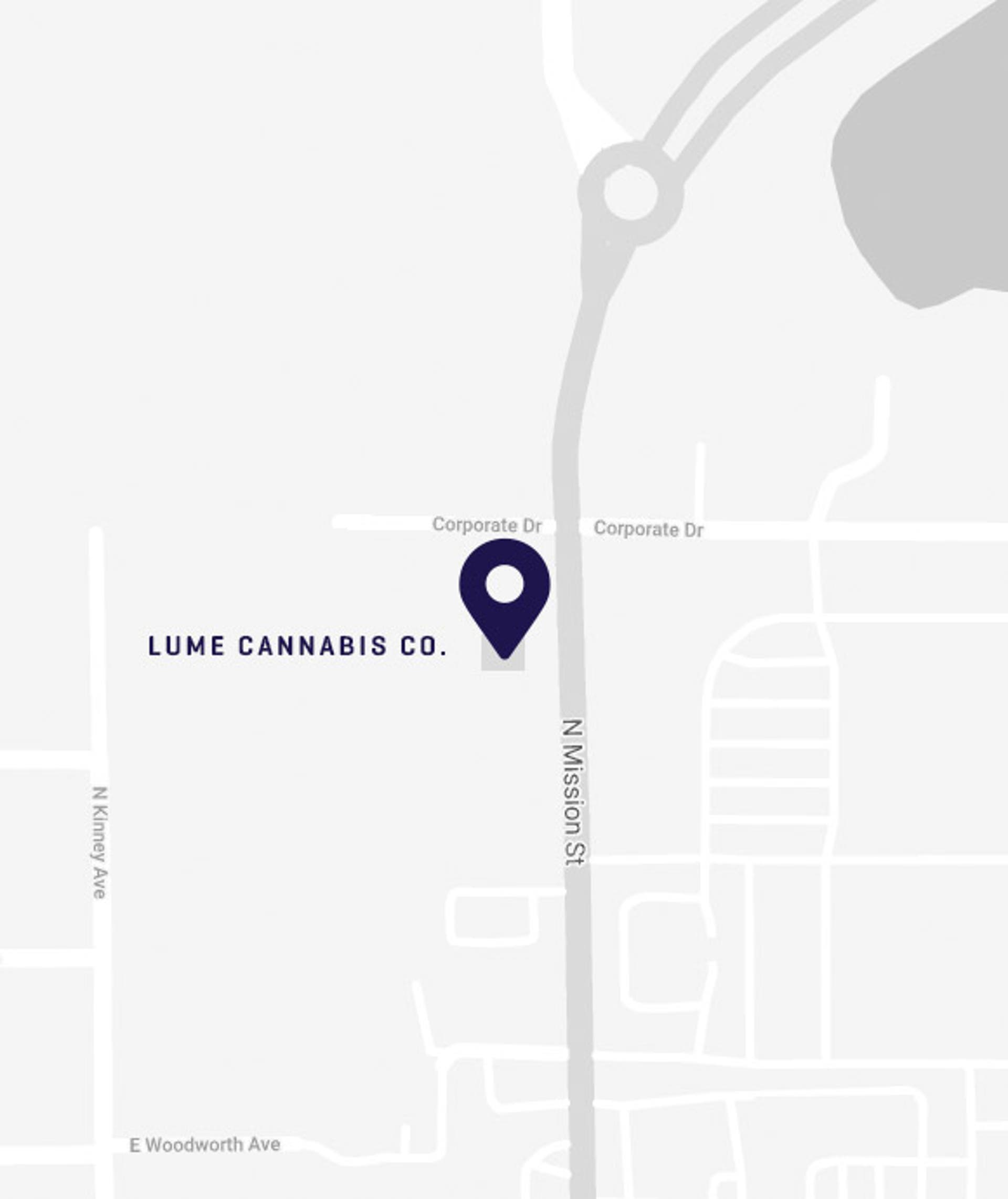 Location of Lume Cannabis Dispensary in Mt Pleasant (Mission), MI