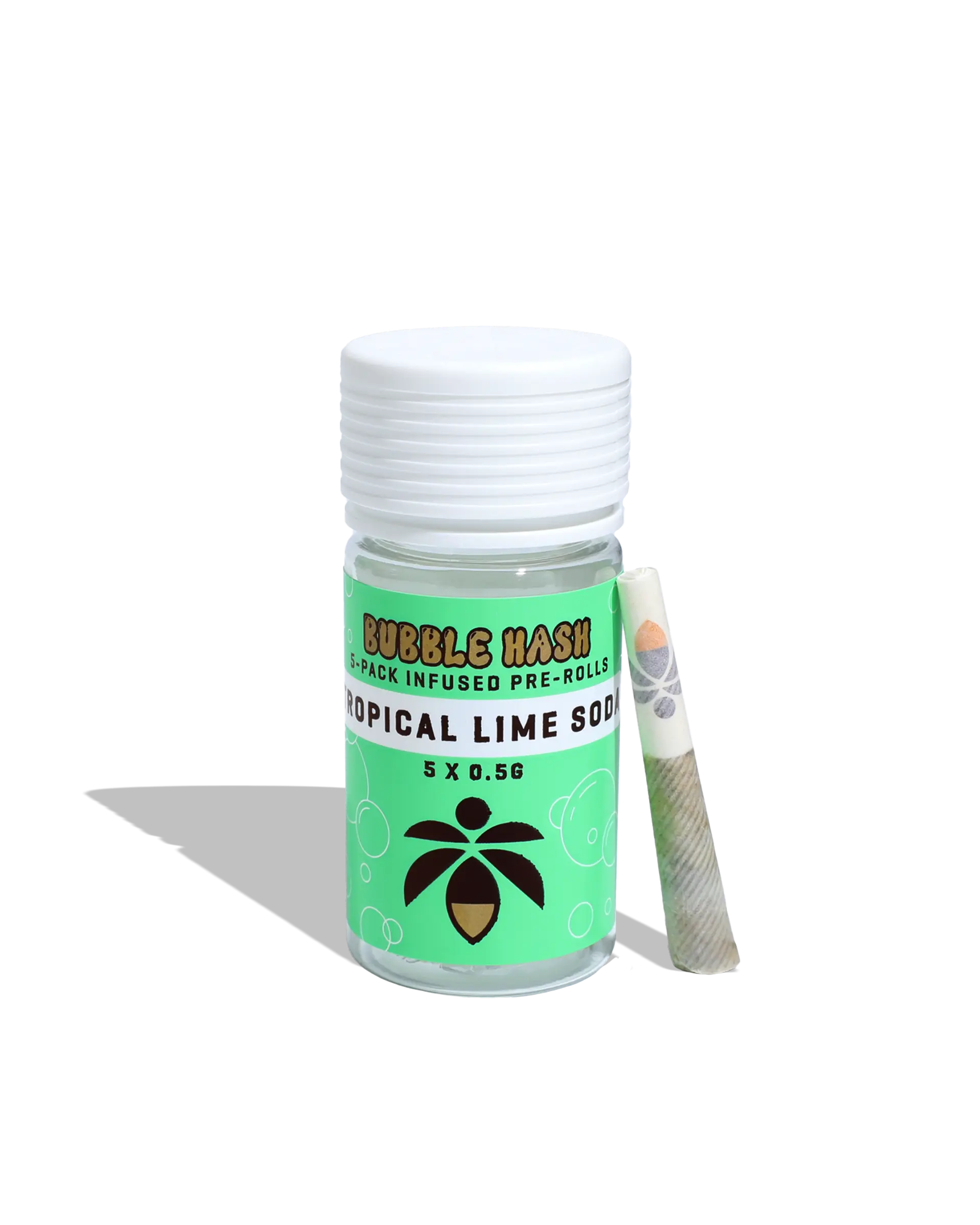 Tropical Lime Soda Bubble Hash Infused Preroll 5-pack
