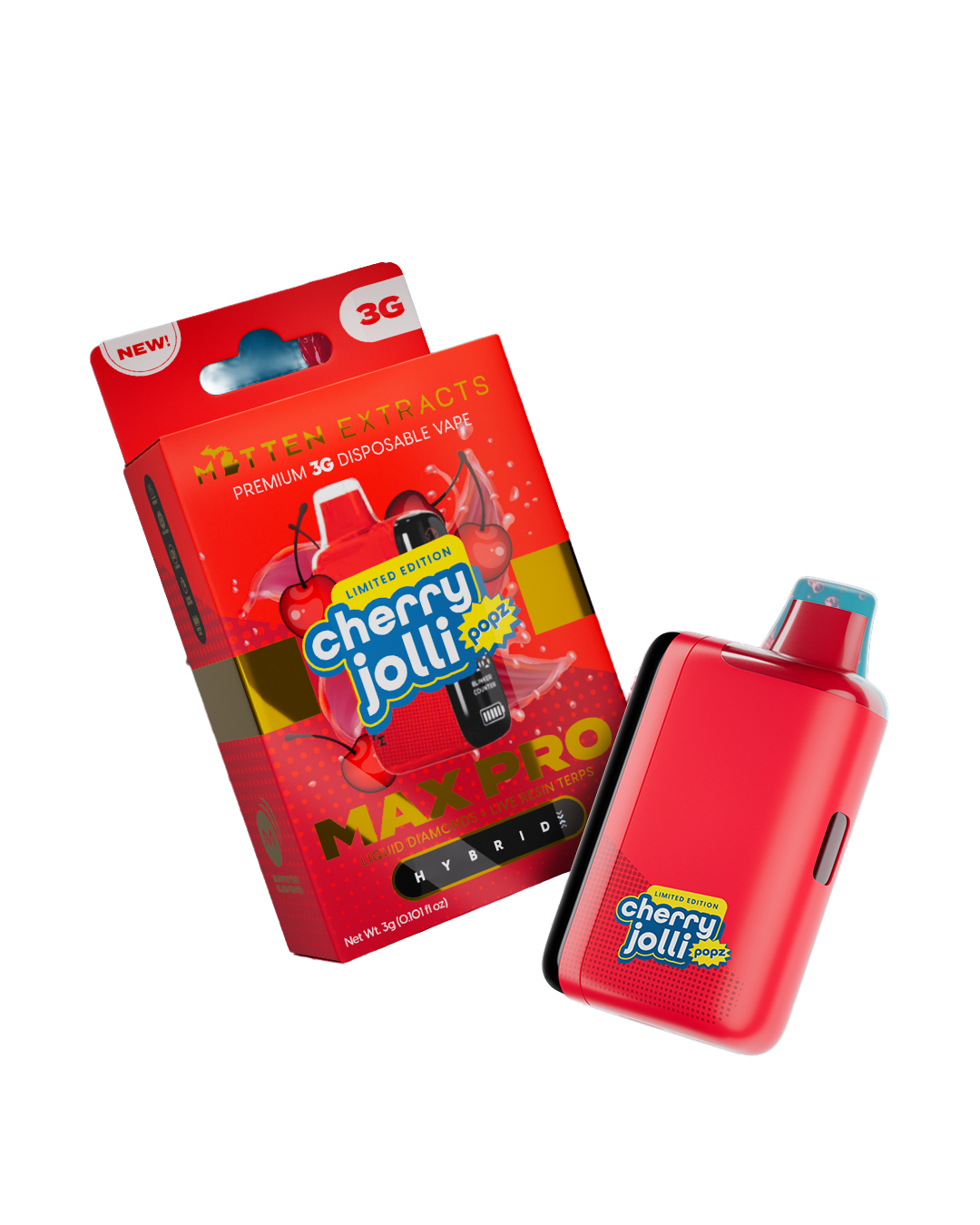 Cherry Jolli Popz Max Pro Disposable Cart 3g, 1 of 1