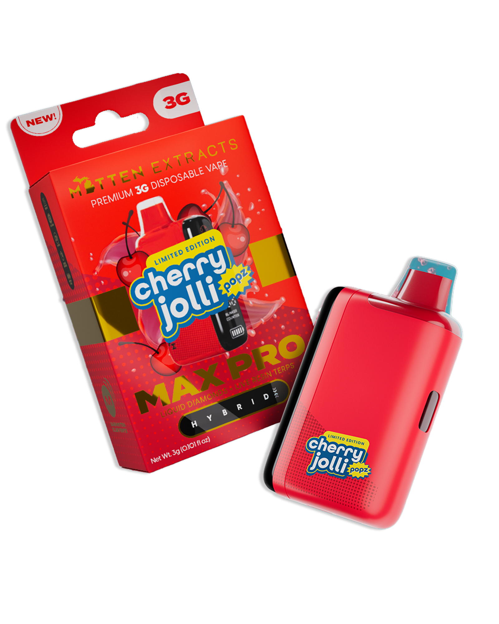 Cherry Jolli Popz Max Pro Disposable Cart 3g, 1 of 1