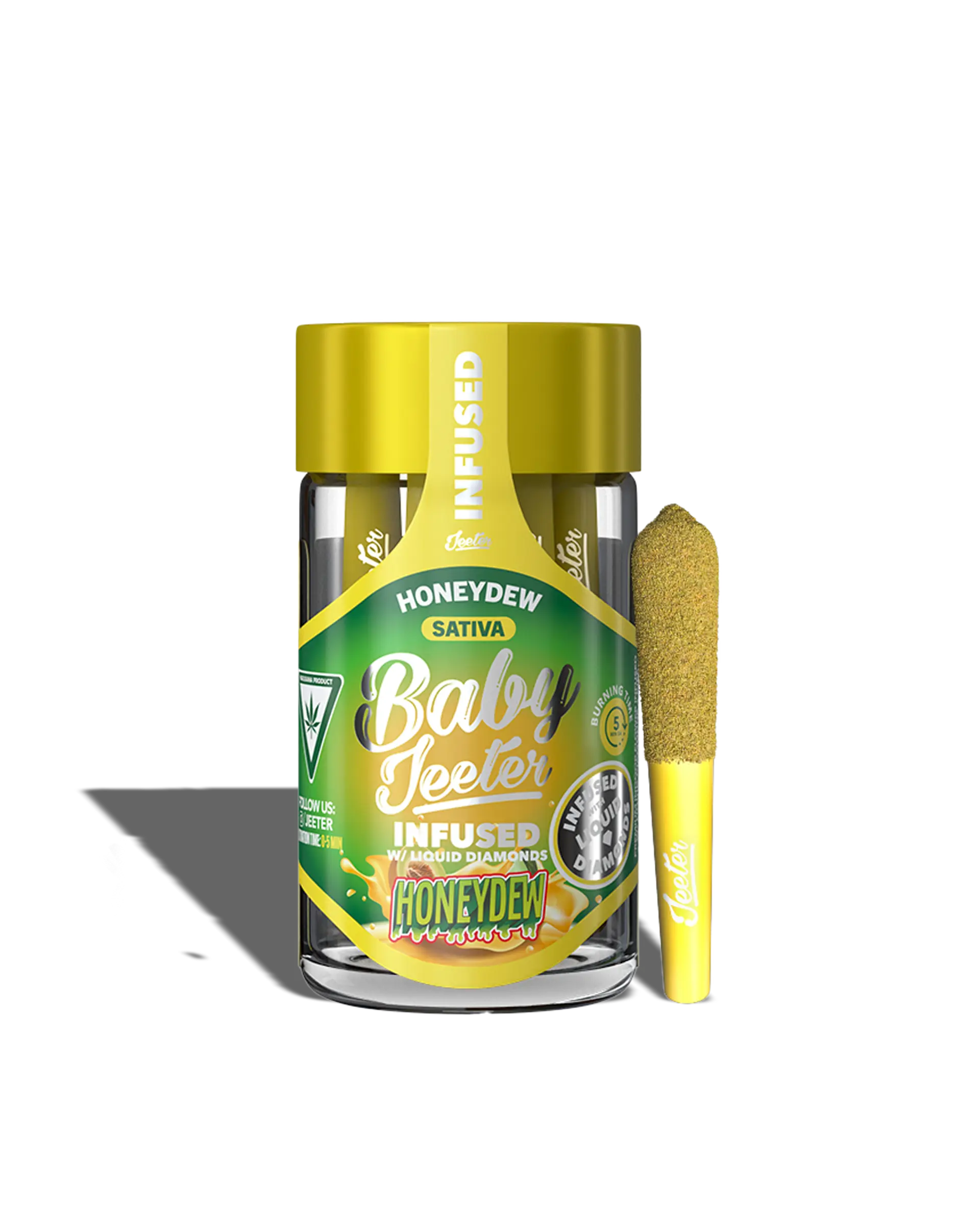Baby Jeeter Honeydew Infused Preroll 5-pack