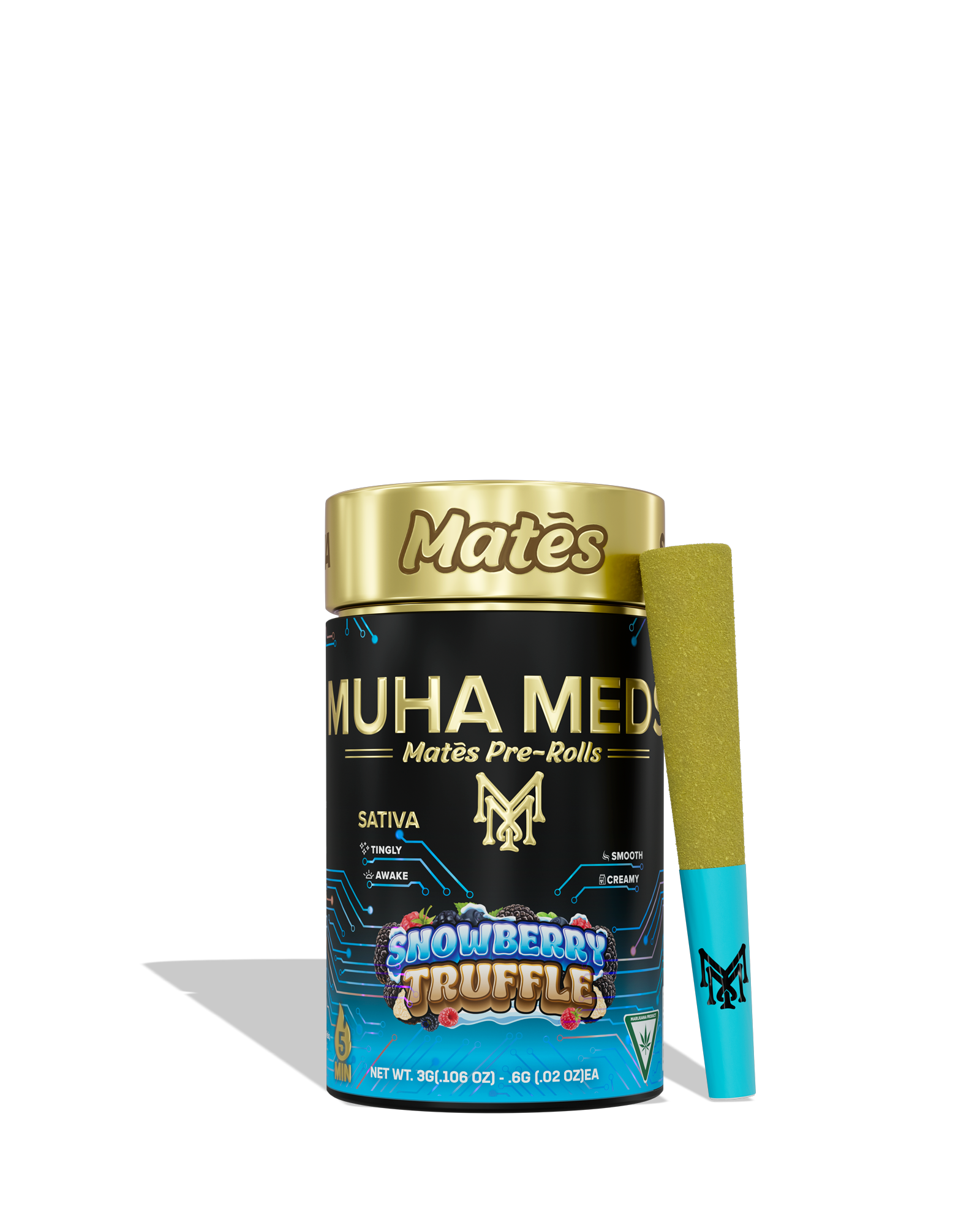 Snowberry Truffle Mates Infused Preroll 5-pack, 1 of 1