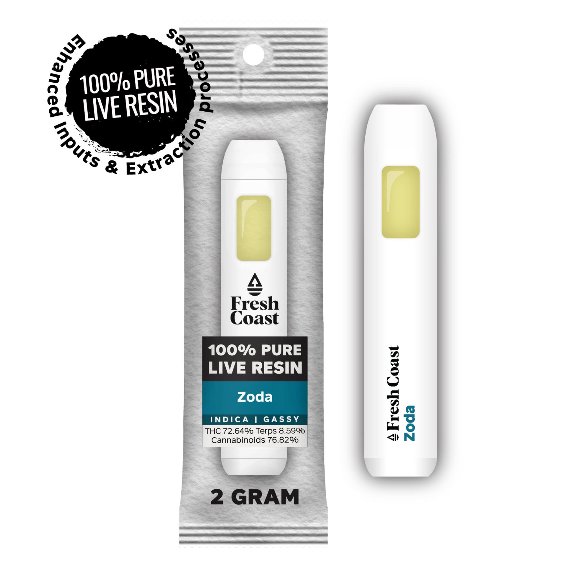 Zoda Live Resin Disposable Cart 2g