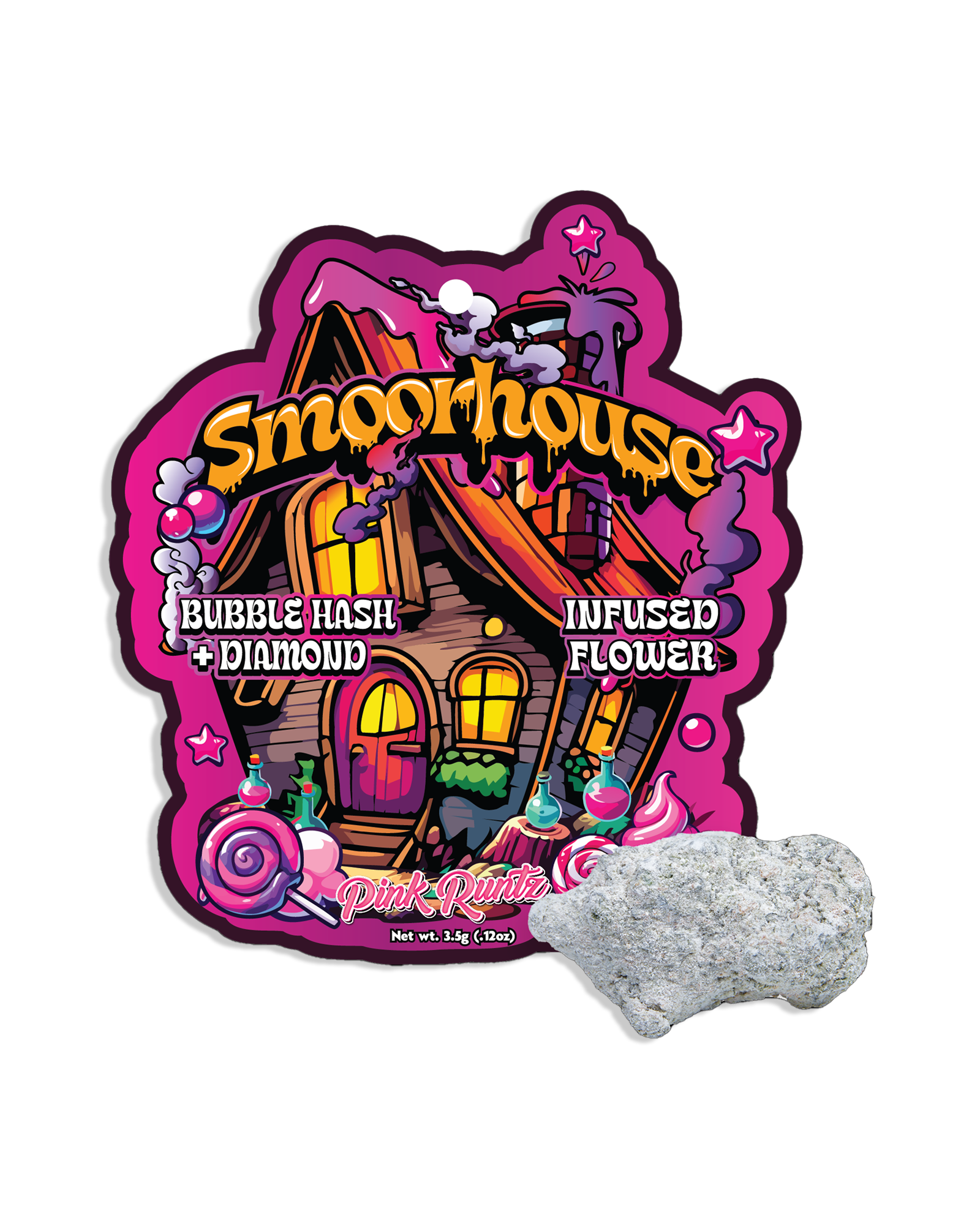 Pink Runtz Bubble Hash Infused Flower 3.5g, 1 of 1