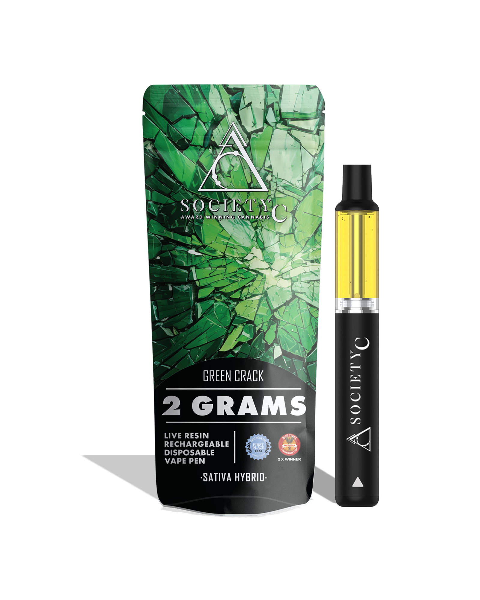 Green Crack Live Resin Disposable Cart 2g, 1 of 1