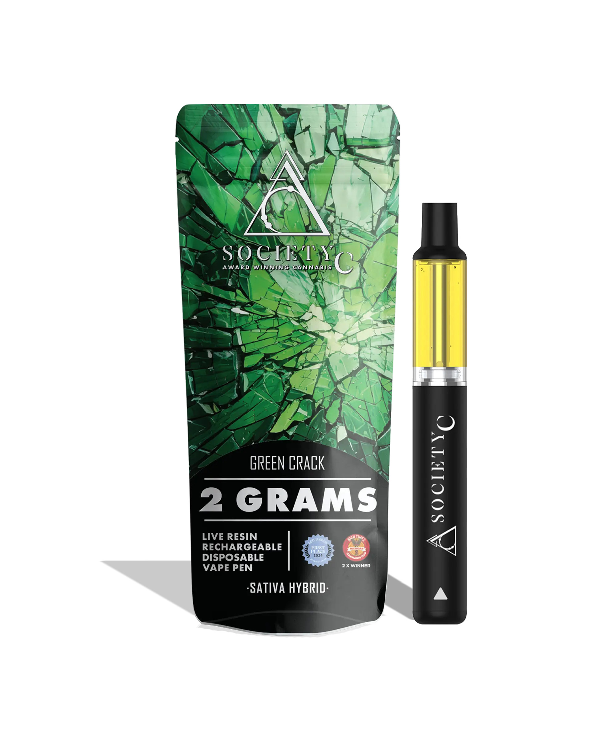 Green Crack Live Resin Disposable Cart 2g