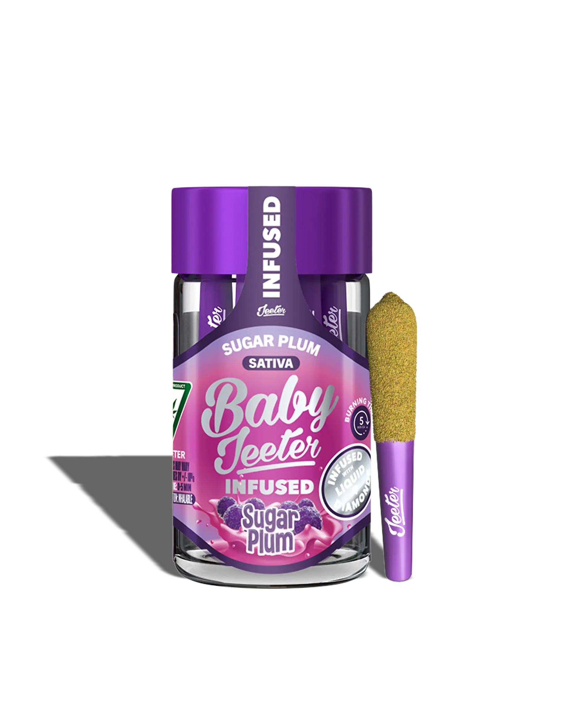 Baby Jeeter Sugar Plum Infused Preroll 5-pack