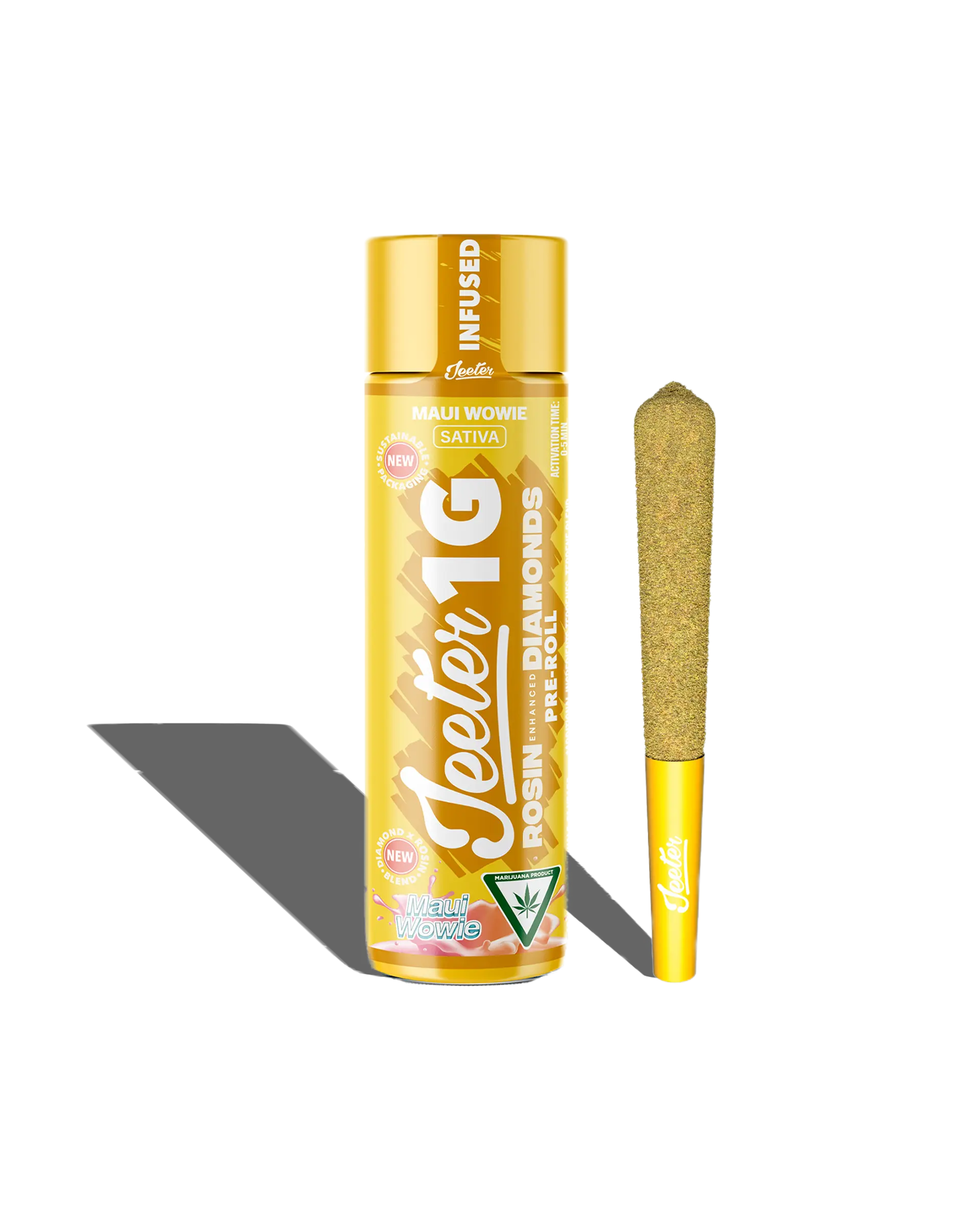 Live Rosin Enhanced Jeeter Maui Wowie Infused Preroll 1g
