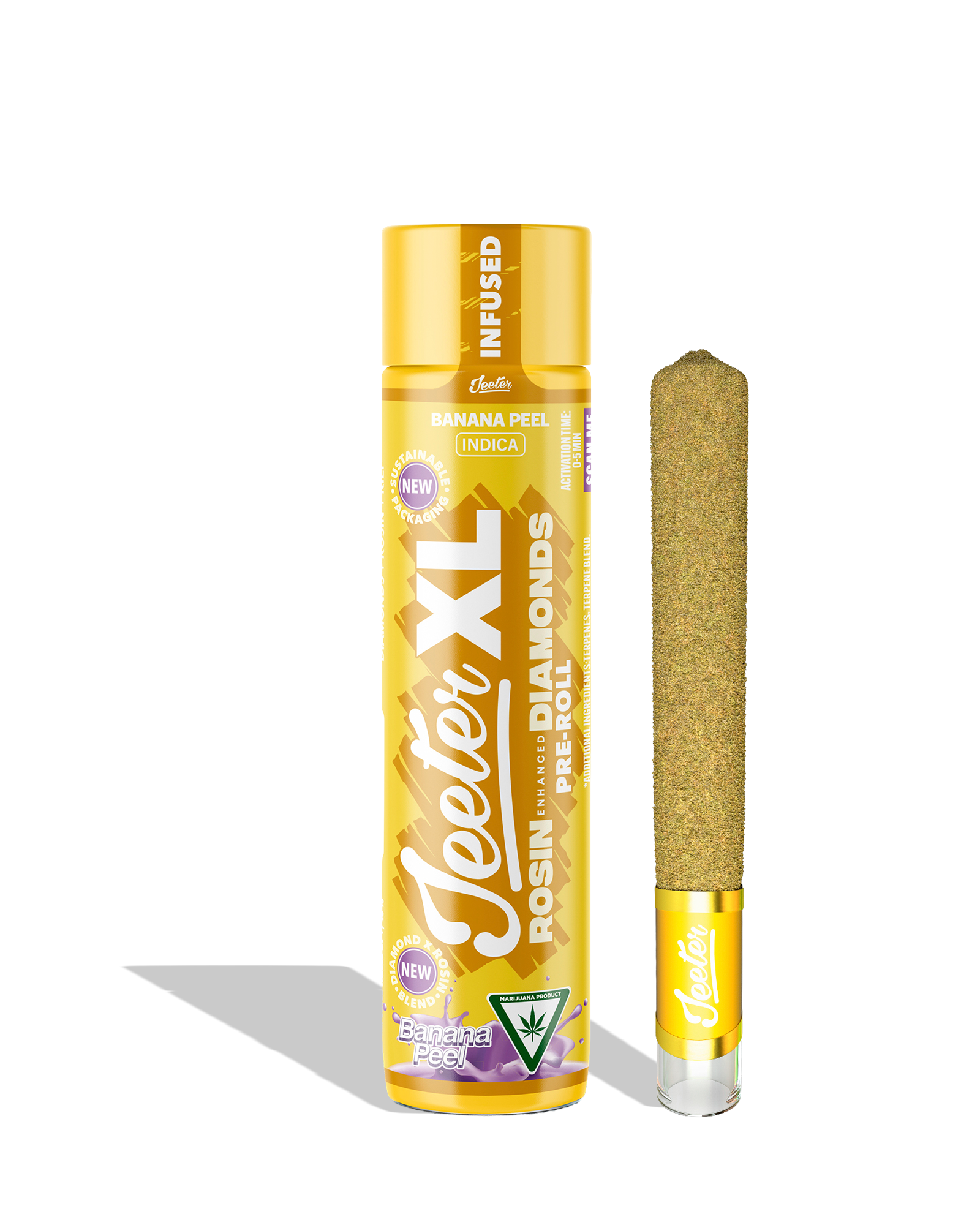 Live Rosin Enhanced Jeeter XL Banana Peel Infused Preroll 2g, 1 of 1