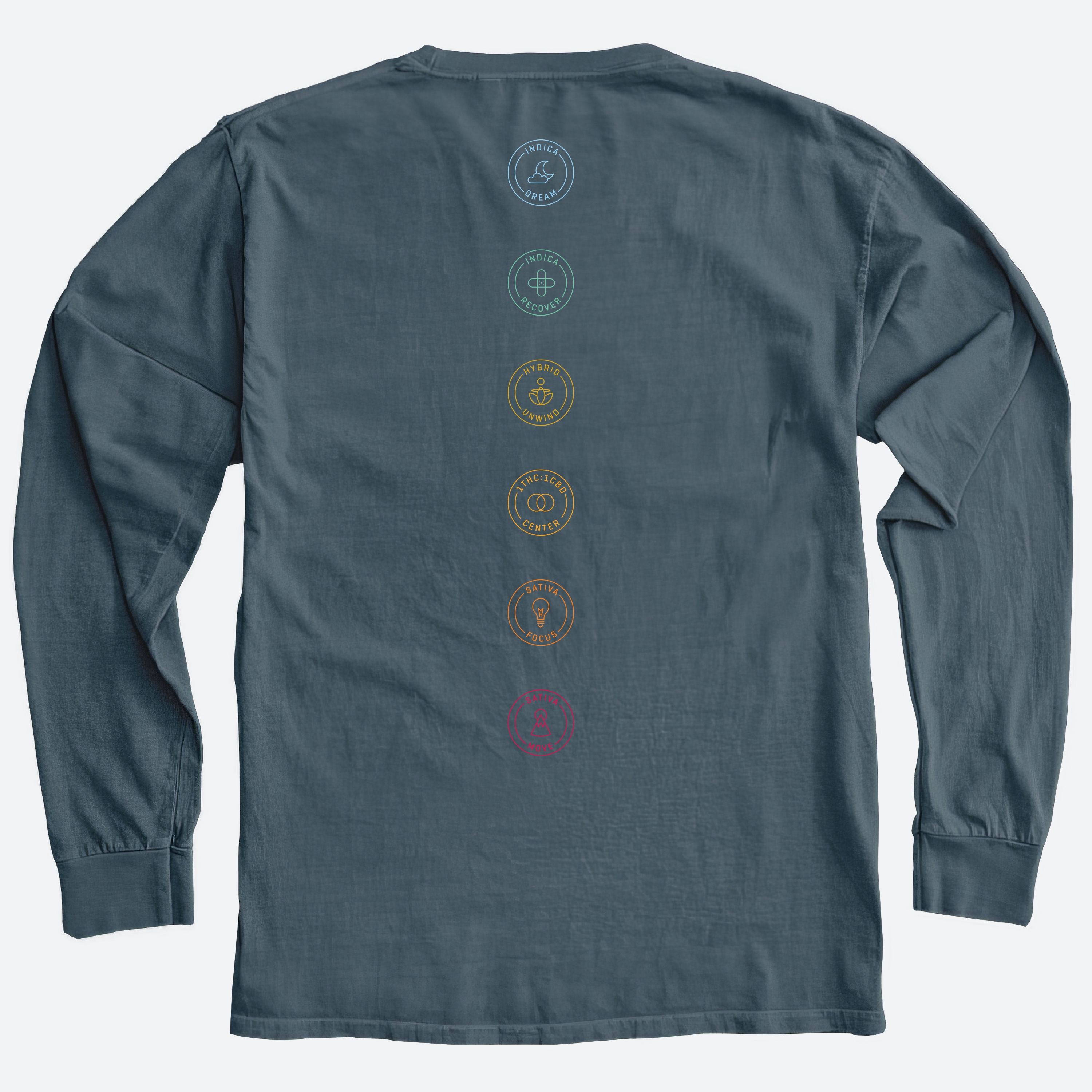 Lume Effect Long Sleeve T-shirt - Indigo (M), 2 of 2