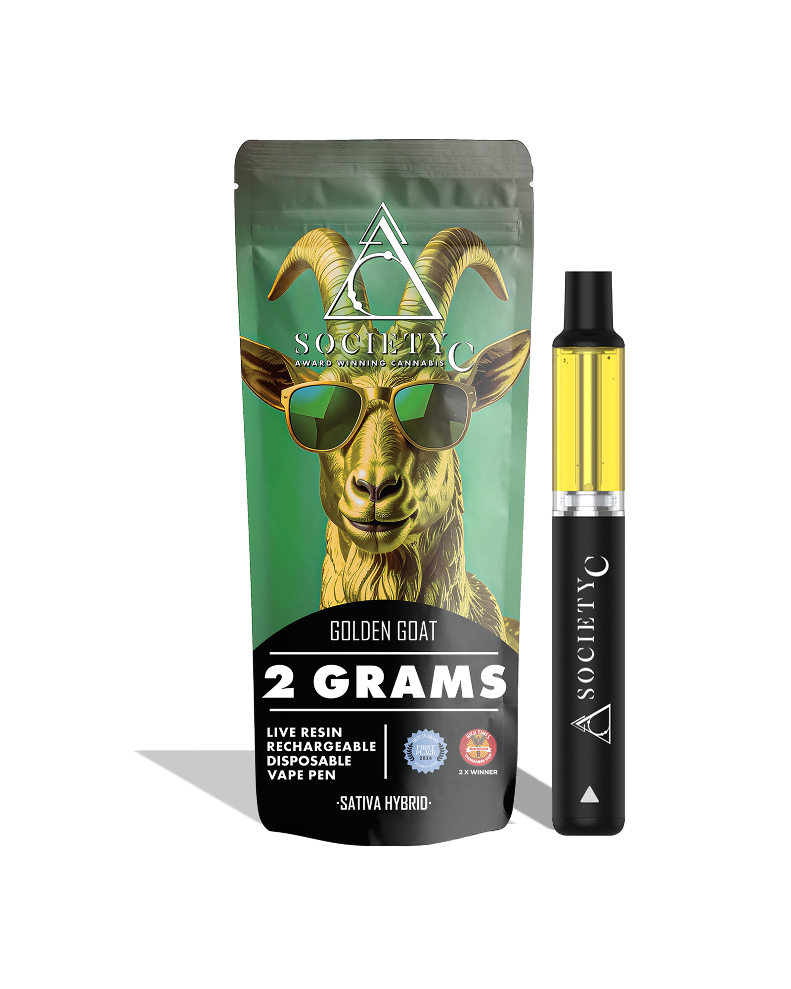Golden Goat Live Resin Disposable Cart 2g, 1 of 1