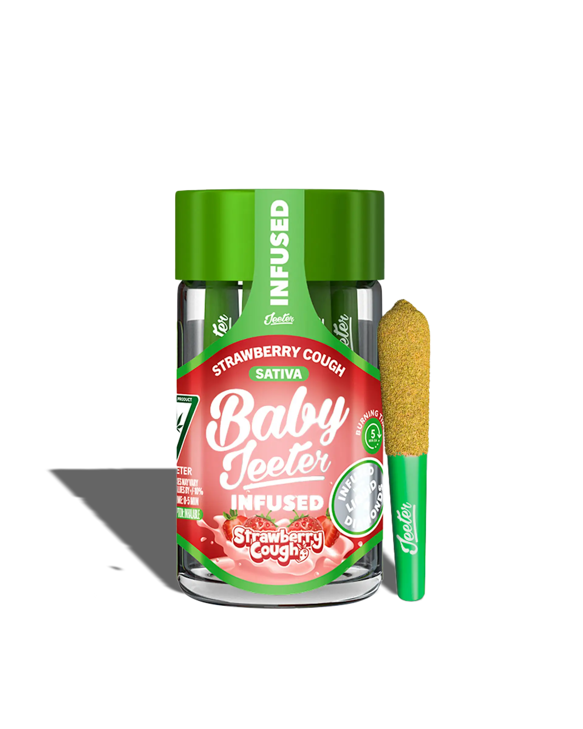 Baby Jeeter Strawberry Cough Infused Preroll 5-pack