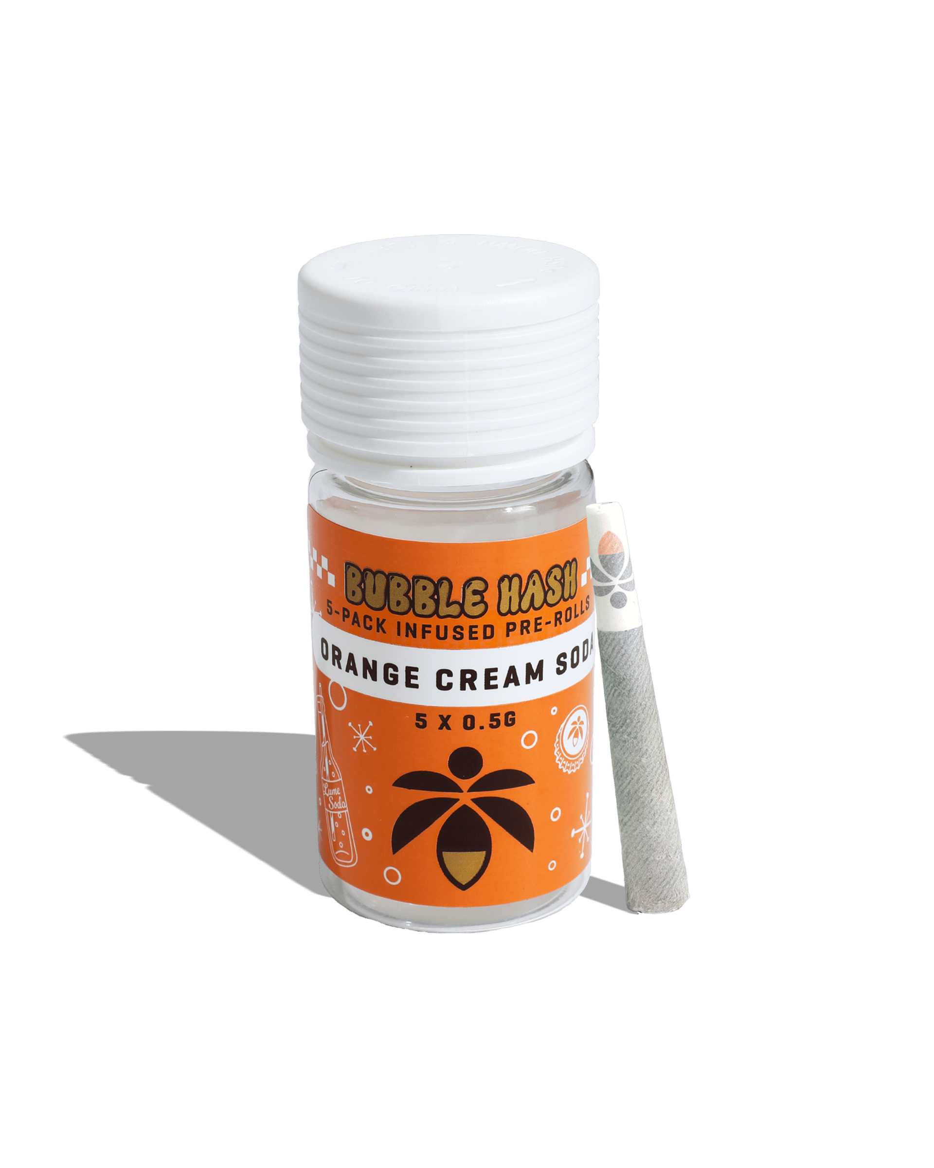 Orange Cream Soda Bubble Hash Infused Preroll 5-pack