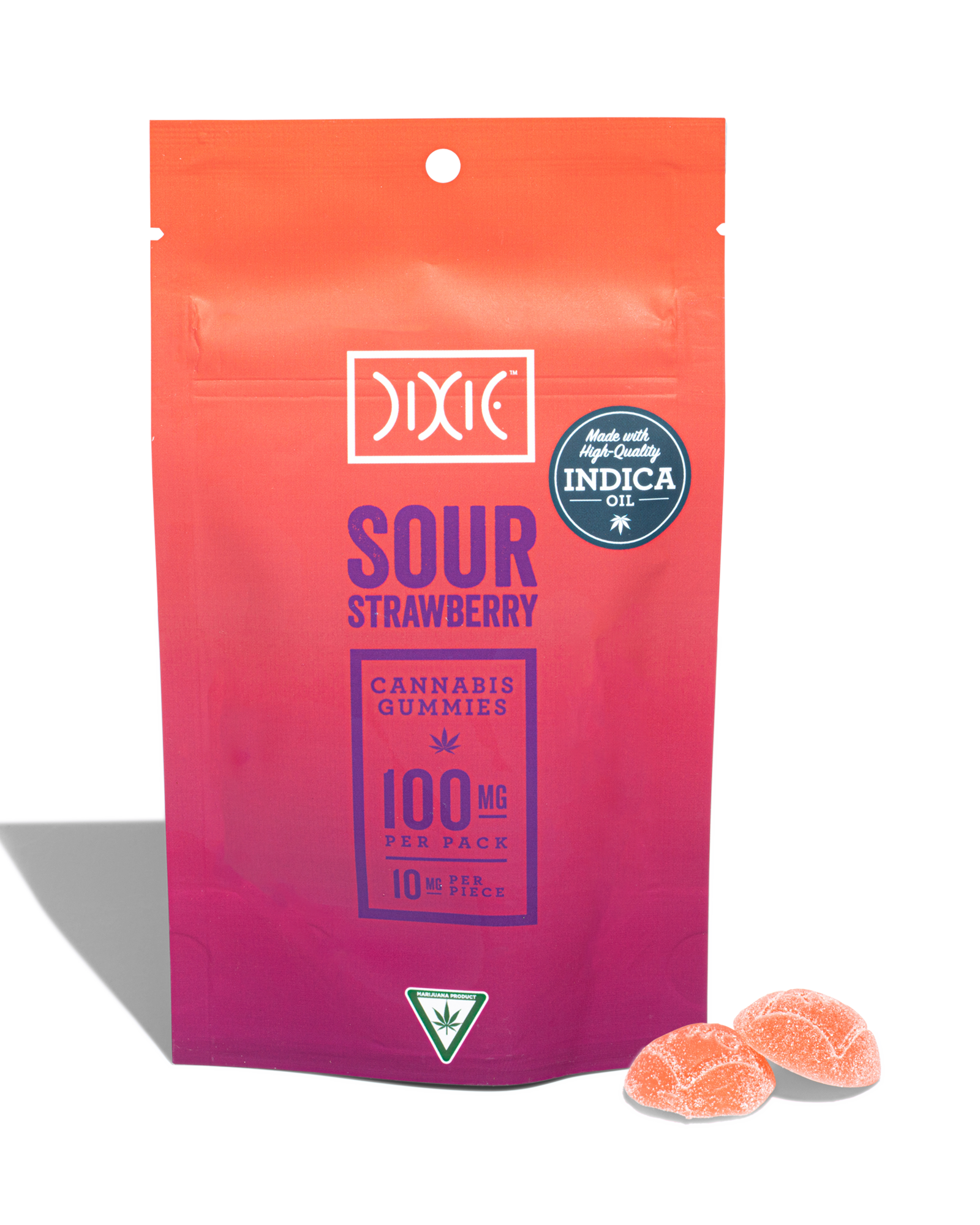 Sour Strawberry Gummies 10x10mg, 2 of 3