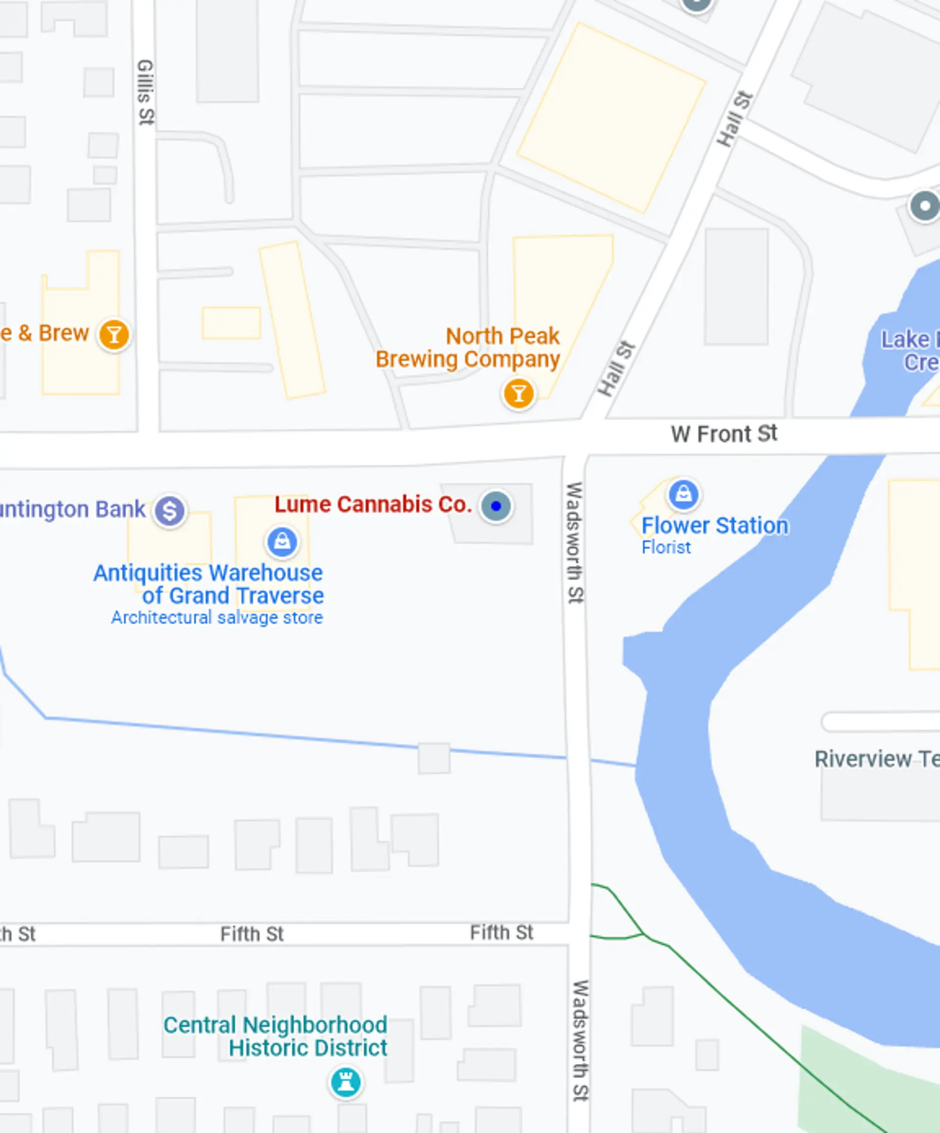 Location of Lume Cannabis dispensary in Traverse City, MI