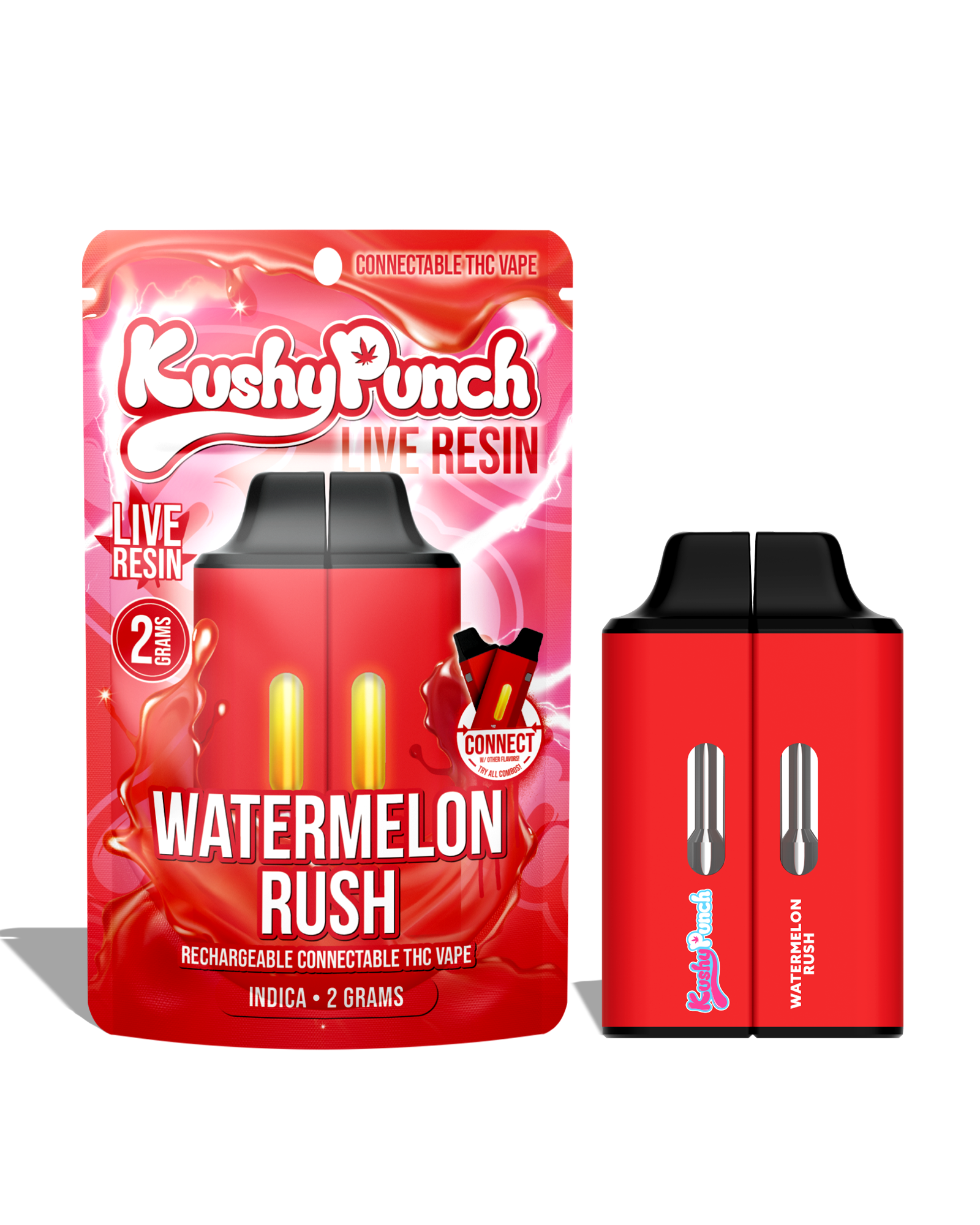 Watermelon Rush Click Live Resin Disposable Cart 2g, 1 of 1