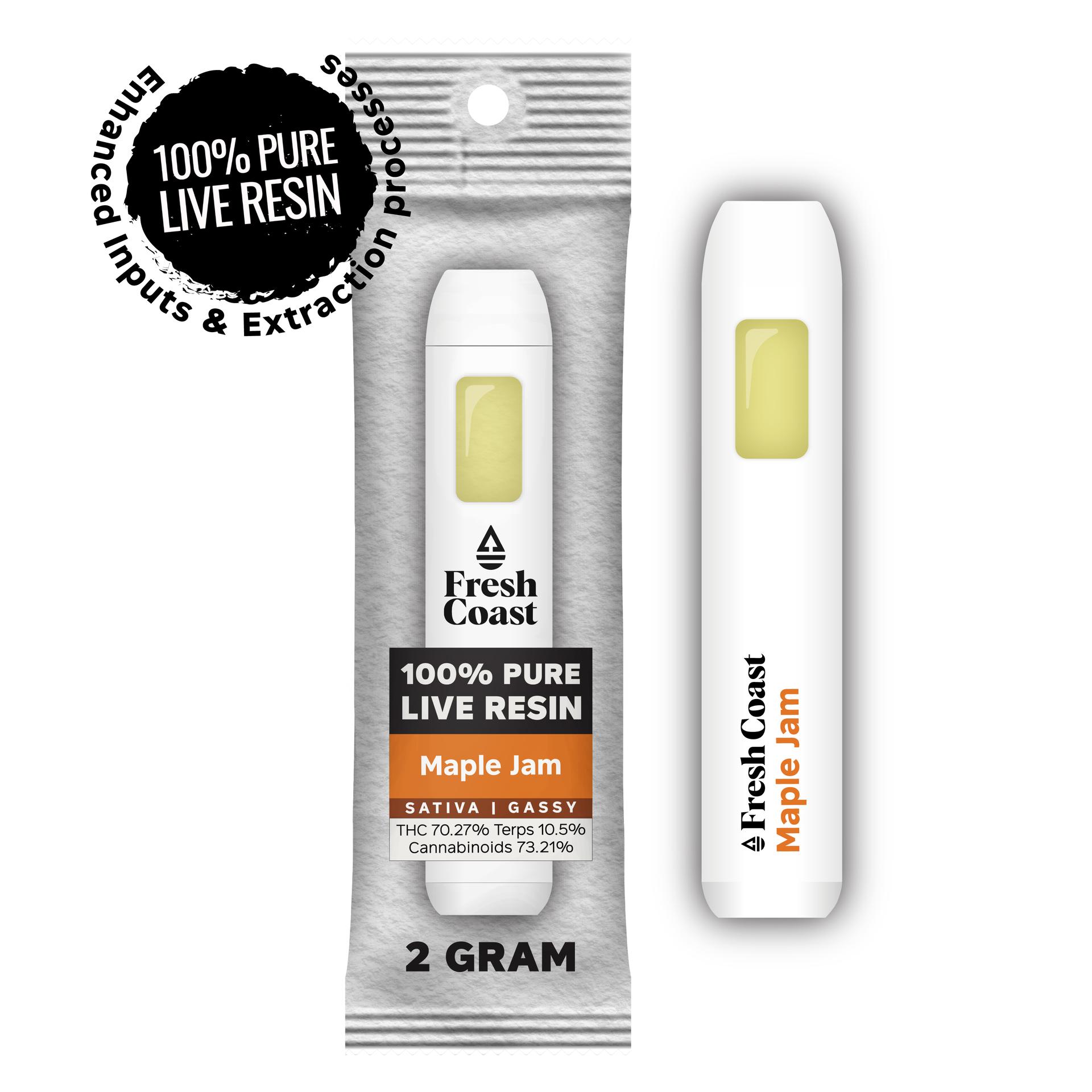Maple Jam Live Resin Disposable Cart 2g