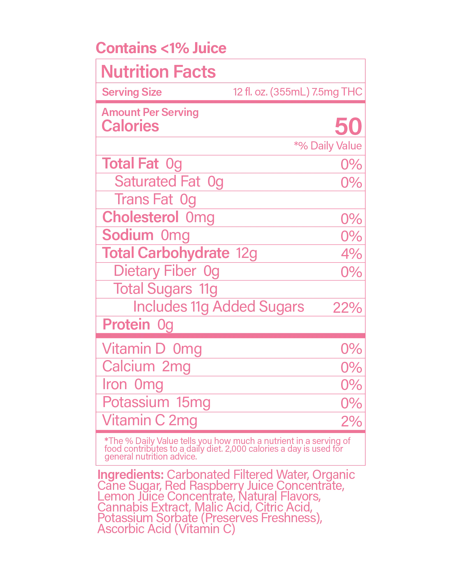 Buzzn Raspberry Lemonade Seltzer 7.5mg, 4 of 4