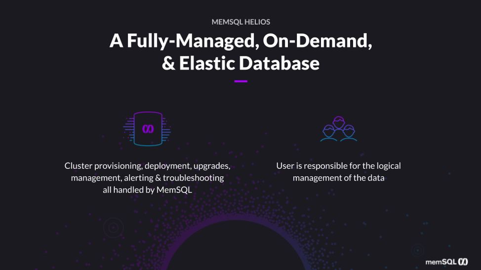 SingleStoreDB Cloud is fully managed, on-demand, and elastic