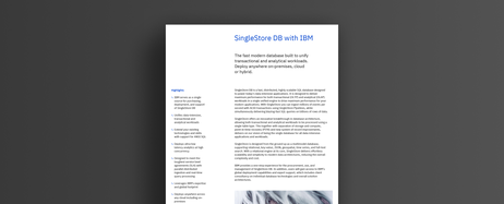 SingleStoreDB Self-Managed with IBM