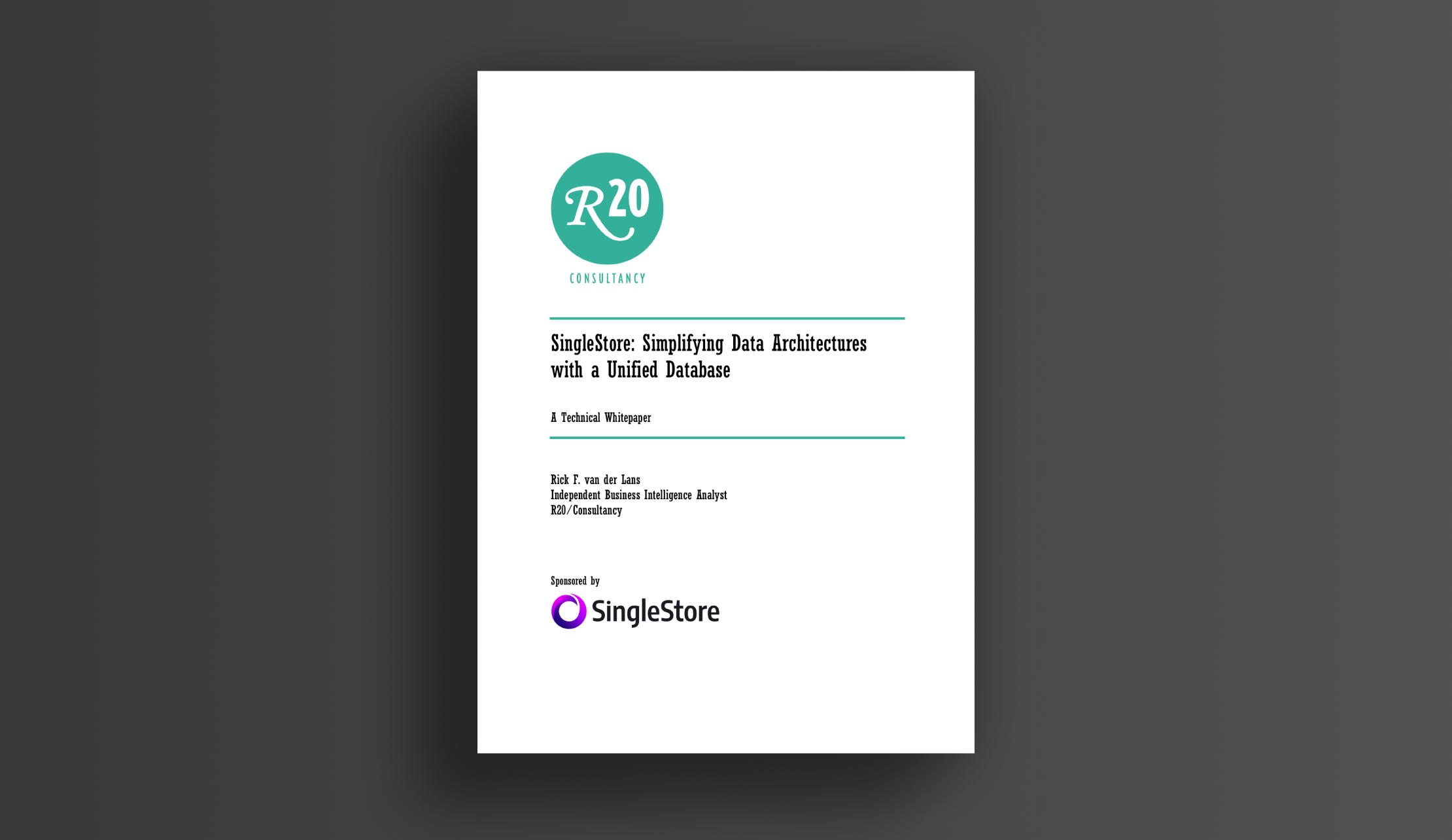 Simplifying Data Architectures With a Unified Database
